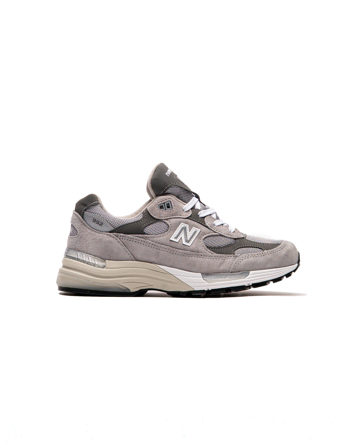 New Balance 992 Made in USA - White / Silver Metalic (GS) - Image 7