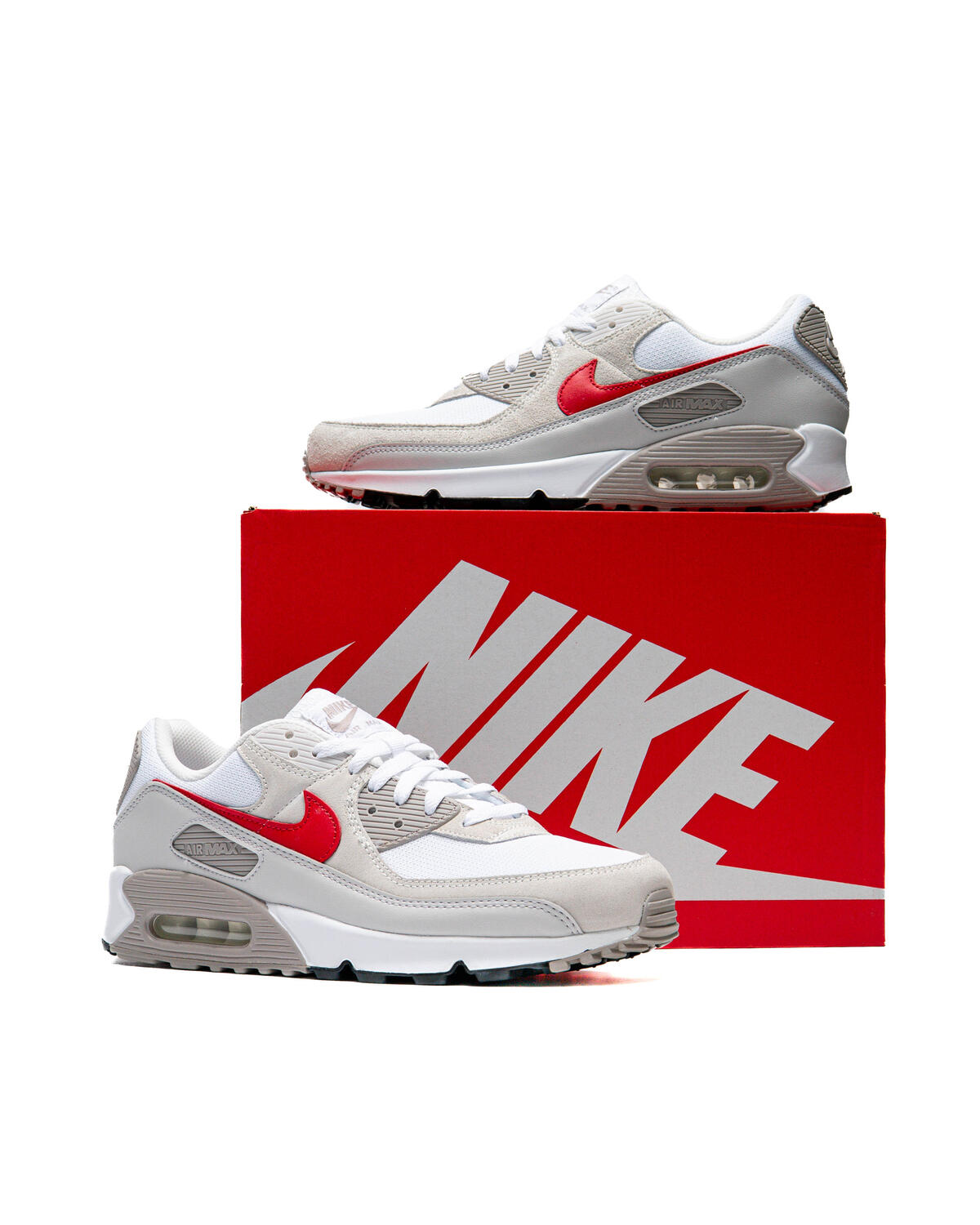 Nike Air Max 90. SIZE 8.5. White College Grey University Red - DM0029-113 NEW* MEN Nike Air Max 90 White / University Red (DM0029 113  main image 4