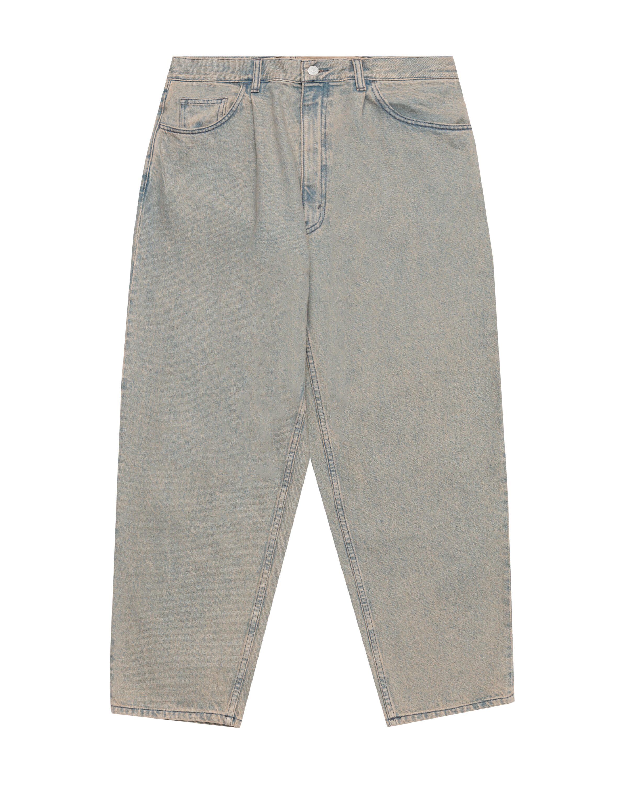 Beams WIDE TAPERED DENIM PANTS