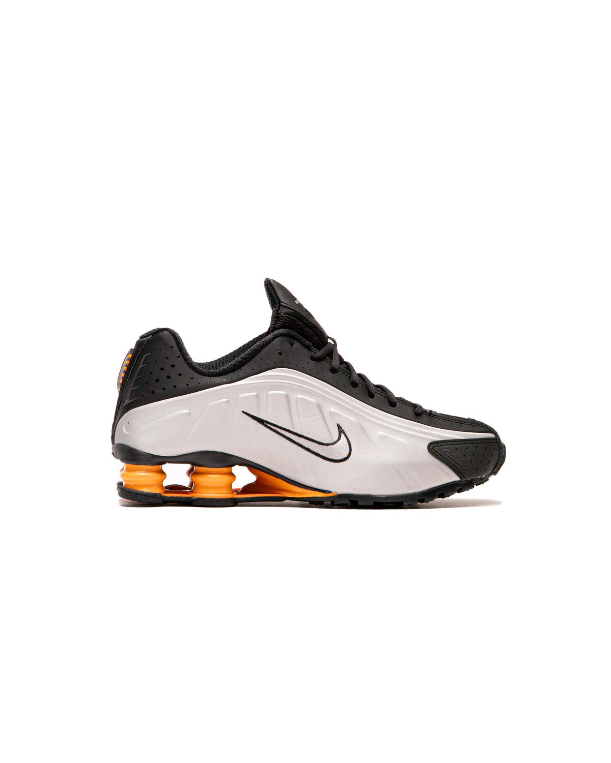 Nike Shox R4 Black / Vast Grey / Bright Mandarin / Metallic Silver - Image 14