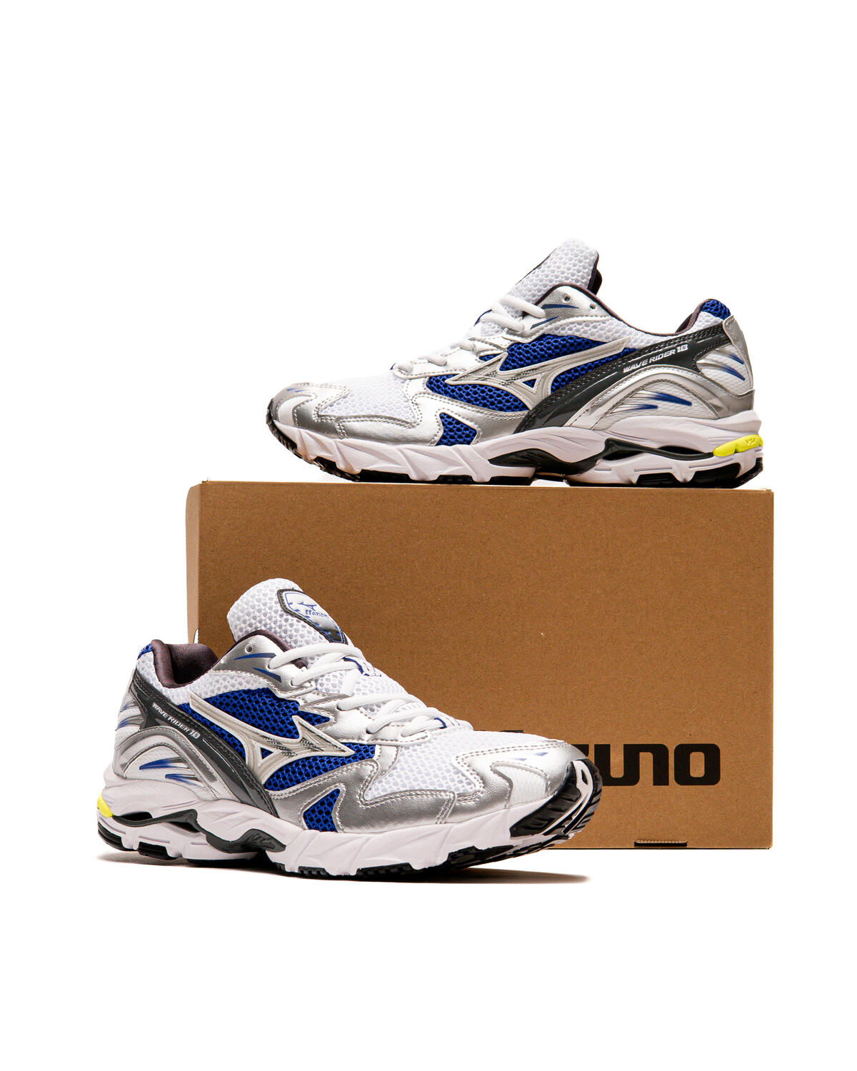Mizuno Wave Rider 10 Weiß / Blau - Image 11