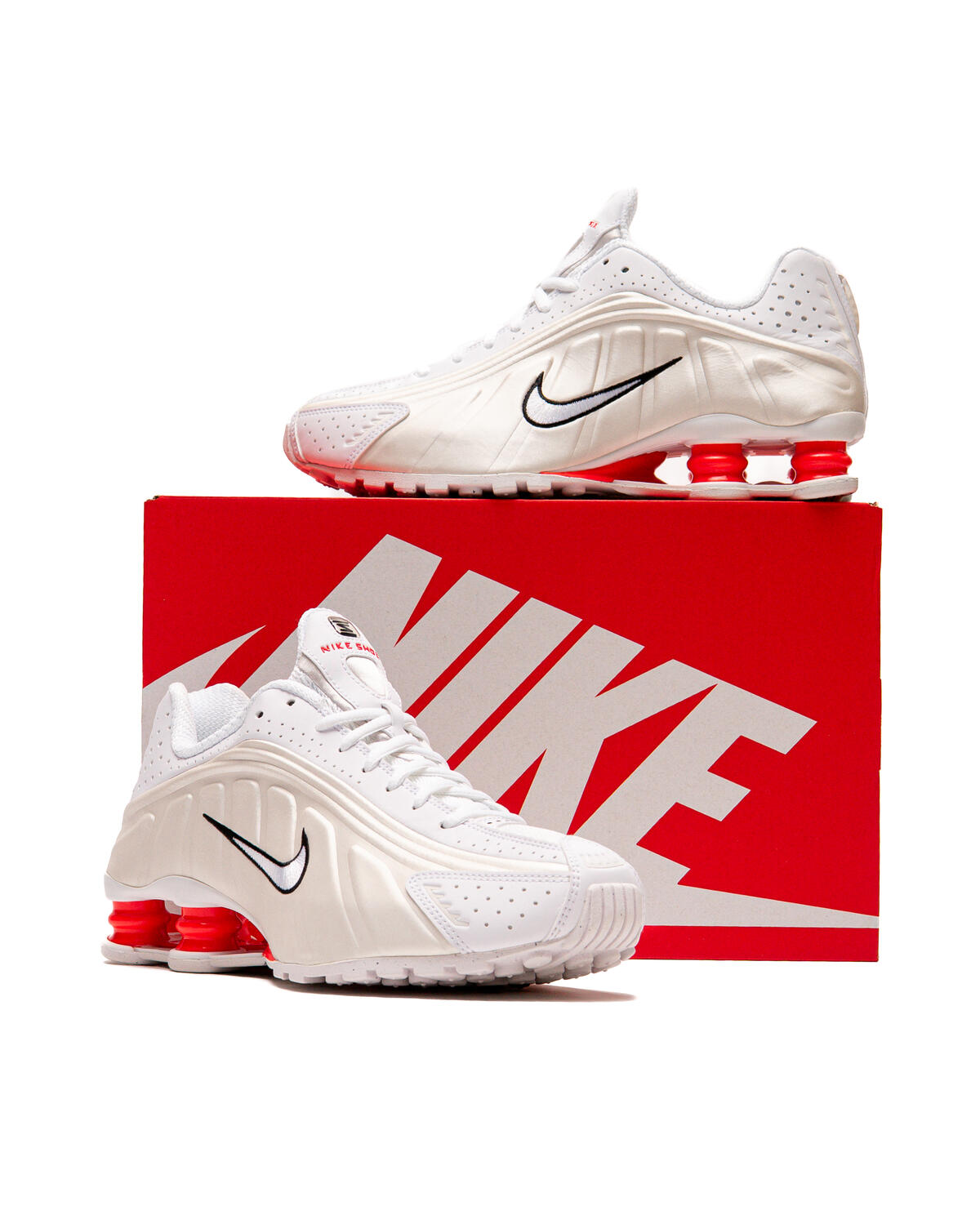 Nike WMNS Shox R4 - White / Phantom / Picante Red - Image 24