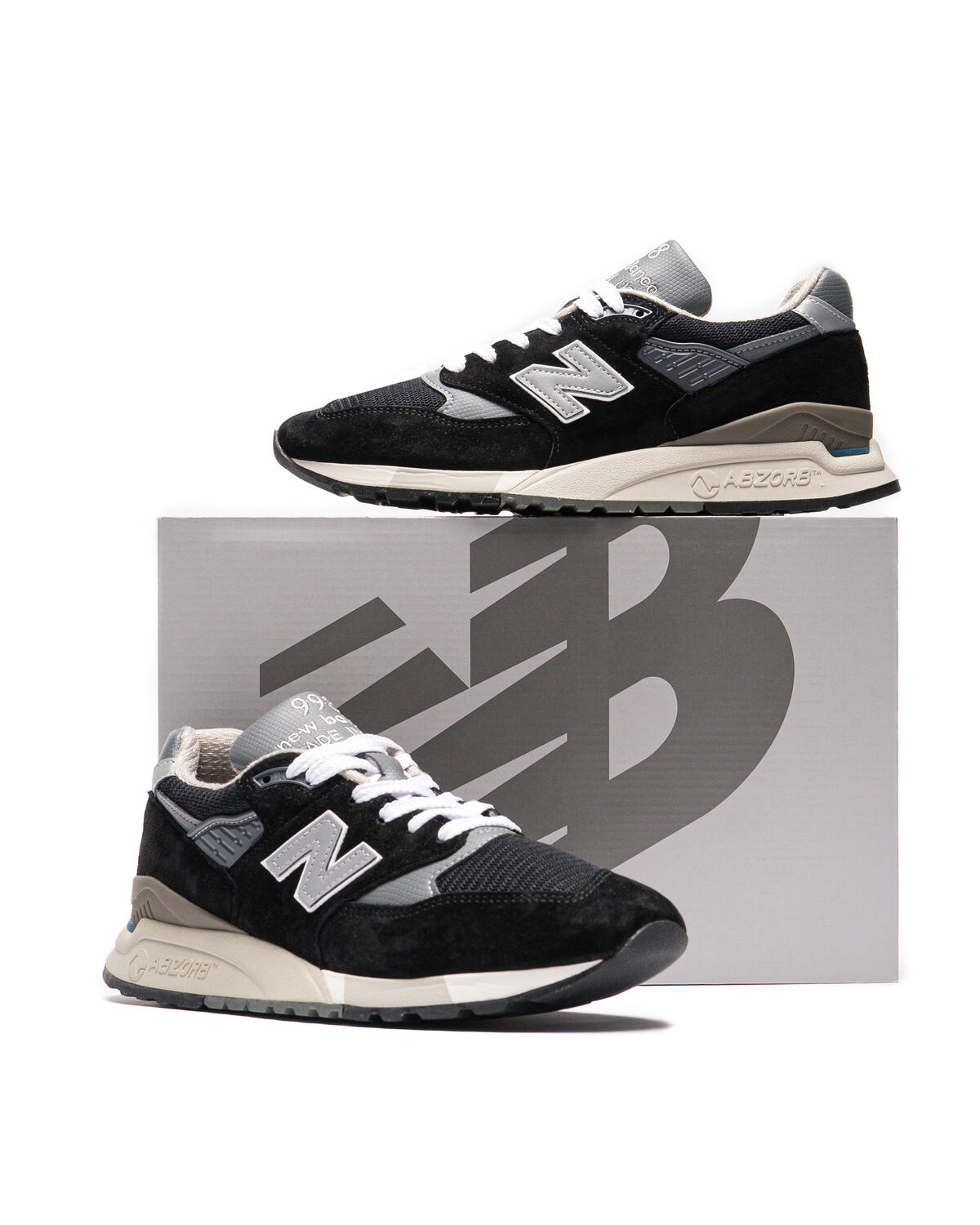 New Balance 998 Black/Silver - Image 18