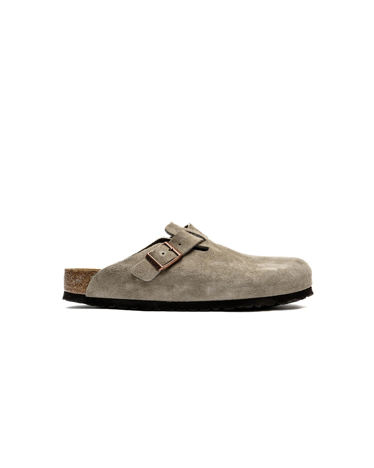 Birkenstock Boston Soft Footbed Sandals - Taupe Suede