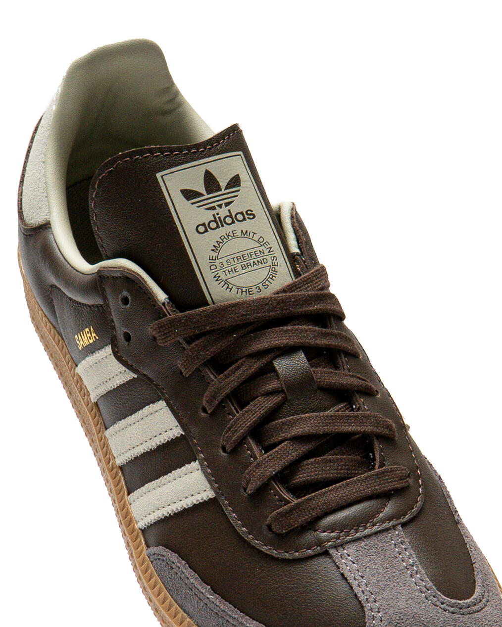 Adidas Samba OG Brown / Putty Grey / Gold Metallic (Women's) - Image 35