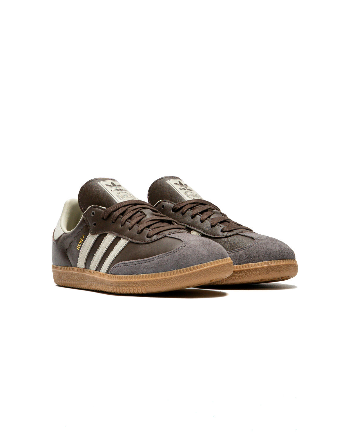 Adidas Samba OG Brown / Putty Grey / Gold Metallic (Women's) - Image 31