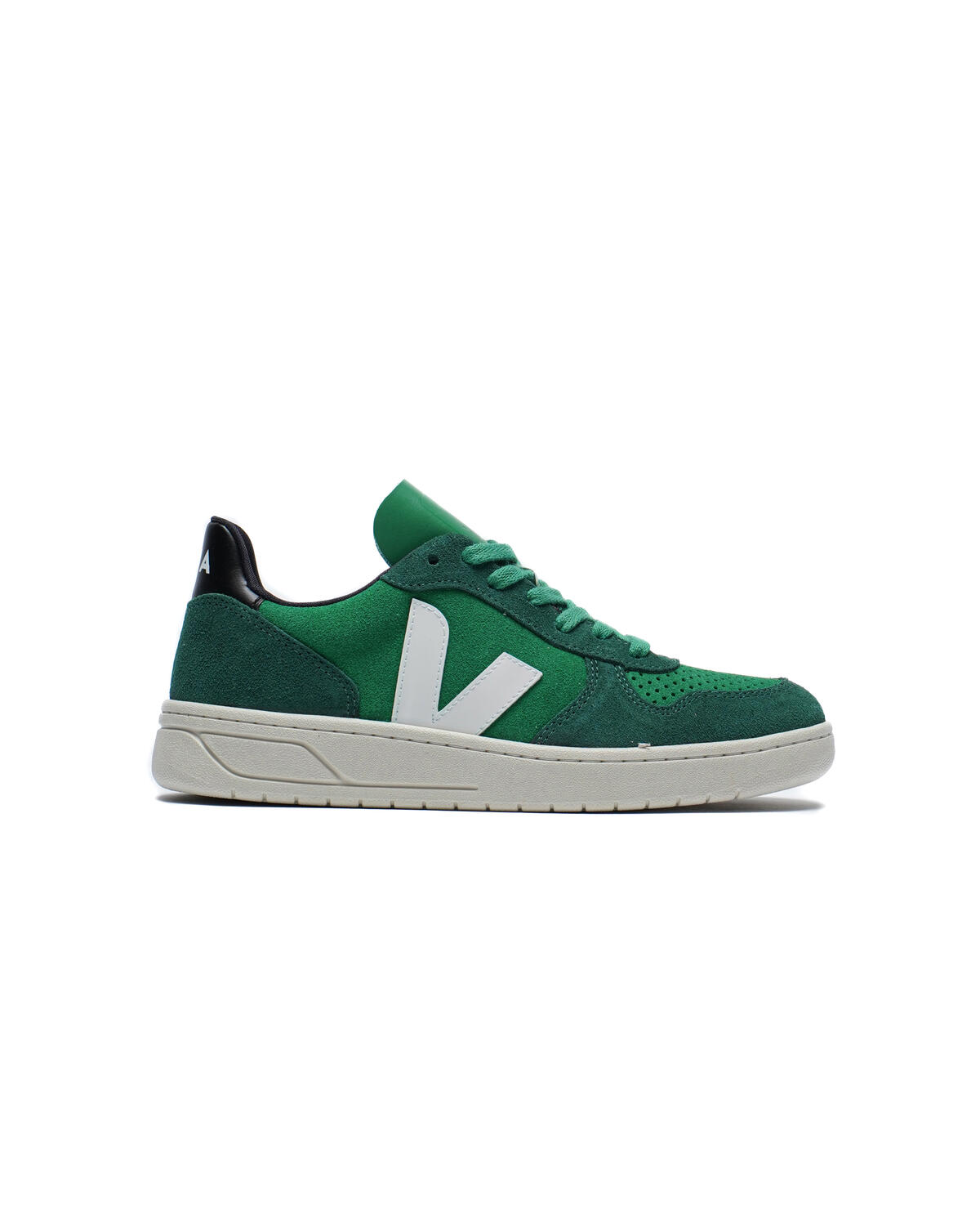 Veja V-10 Suede Shoe - Emeraude/Pierre Black (Women's) - Image 11