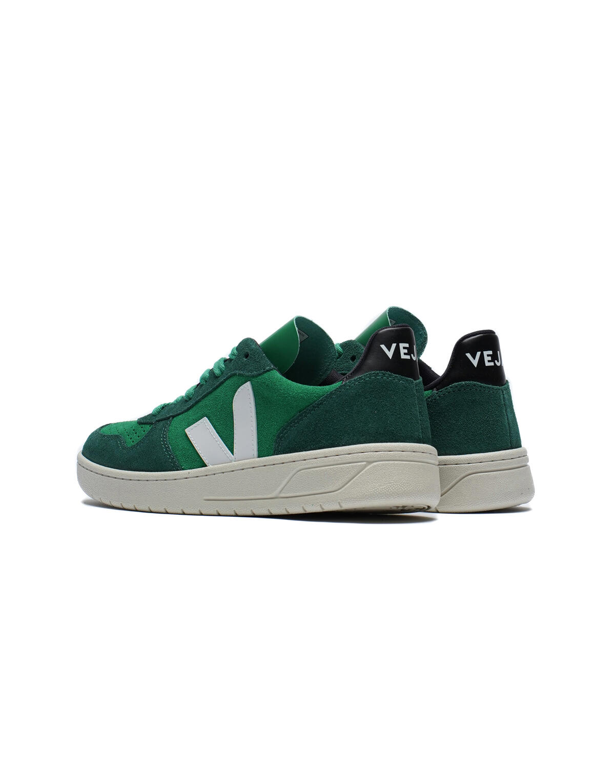 Veja V-10 Suede Shoe - Emeraude/Pierre Black (Women's) - Image 13