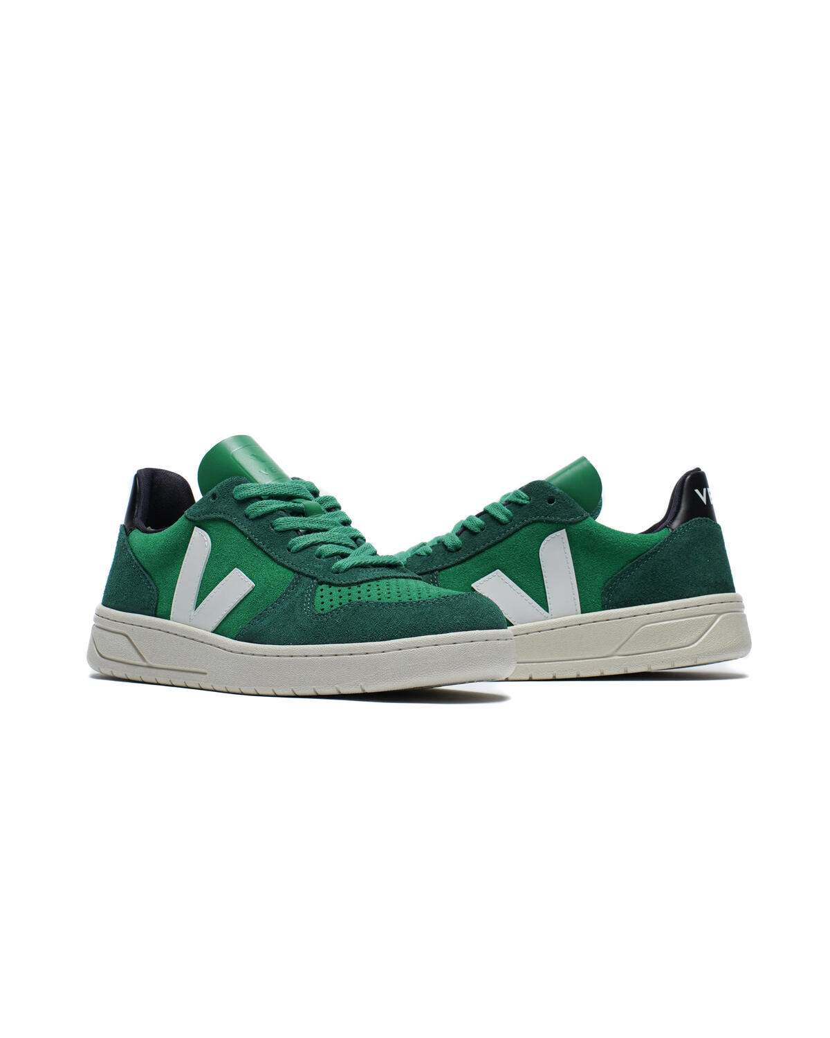 Veja V-10 Suede Shoe - Emeraude/Pierre Black (Women's) - Image 14