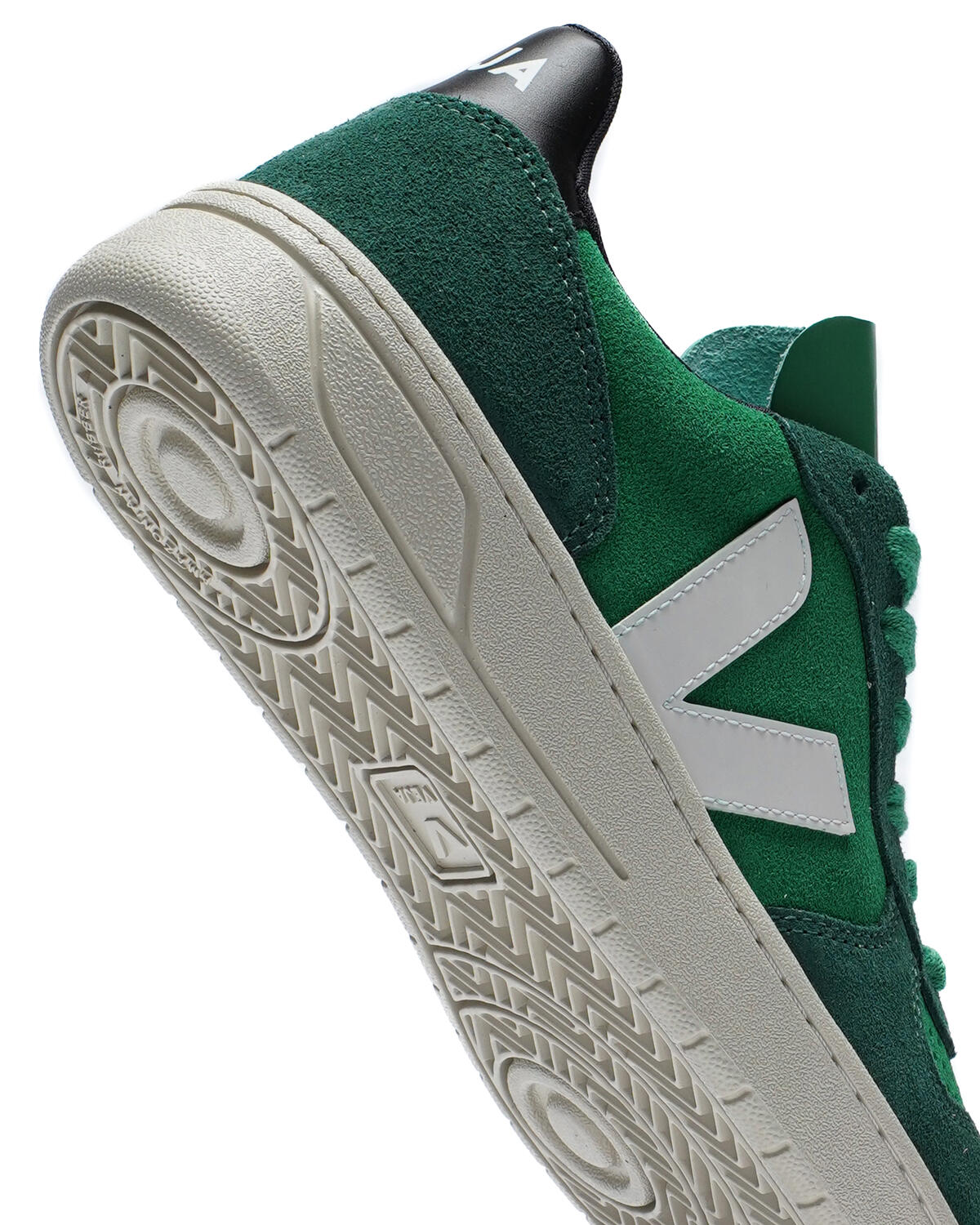 Veja V-10 Suede Shoe - Emeraude/Pierre Black (Women's) - Image 16
