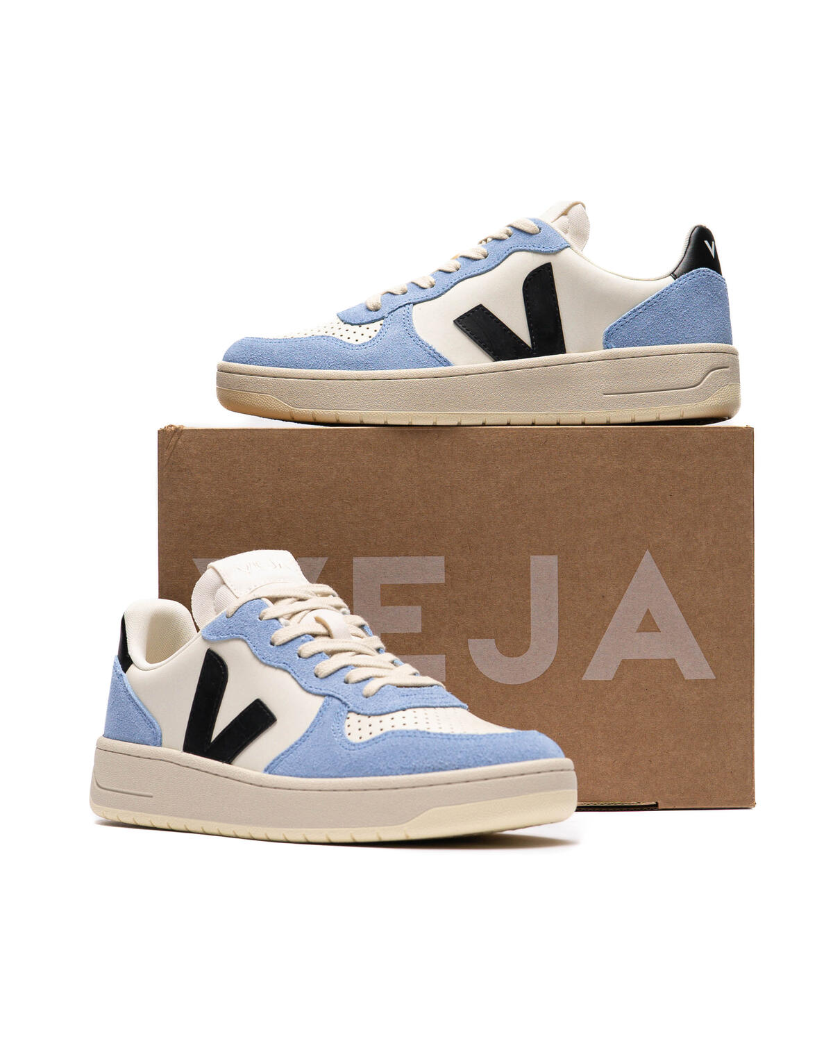 Veja V-10 Pure Black / Aqua (Women's) - Image 6