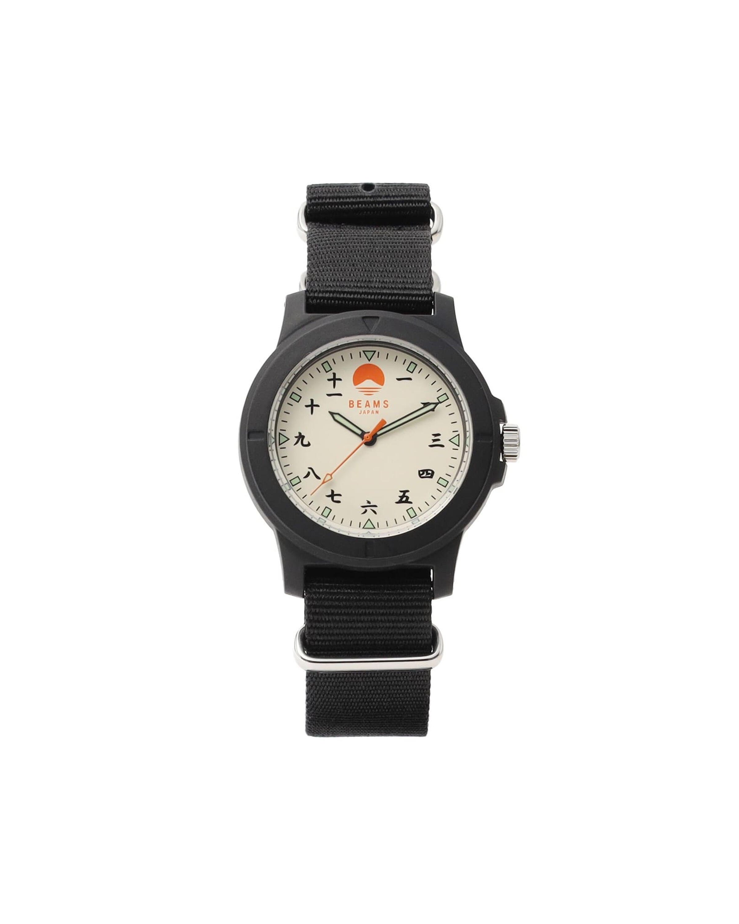 BEAMS Japan KANJI NUMBER WRIST WATCH (BLACK)
