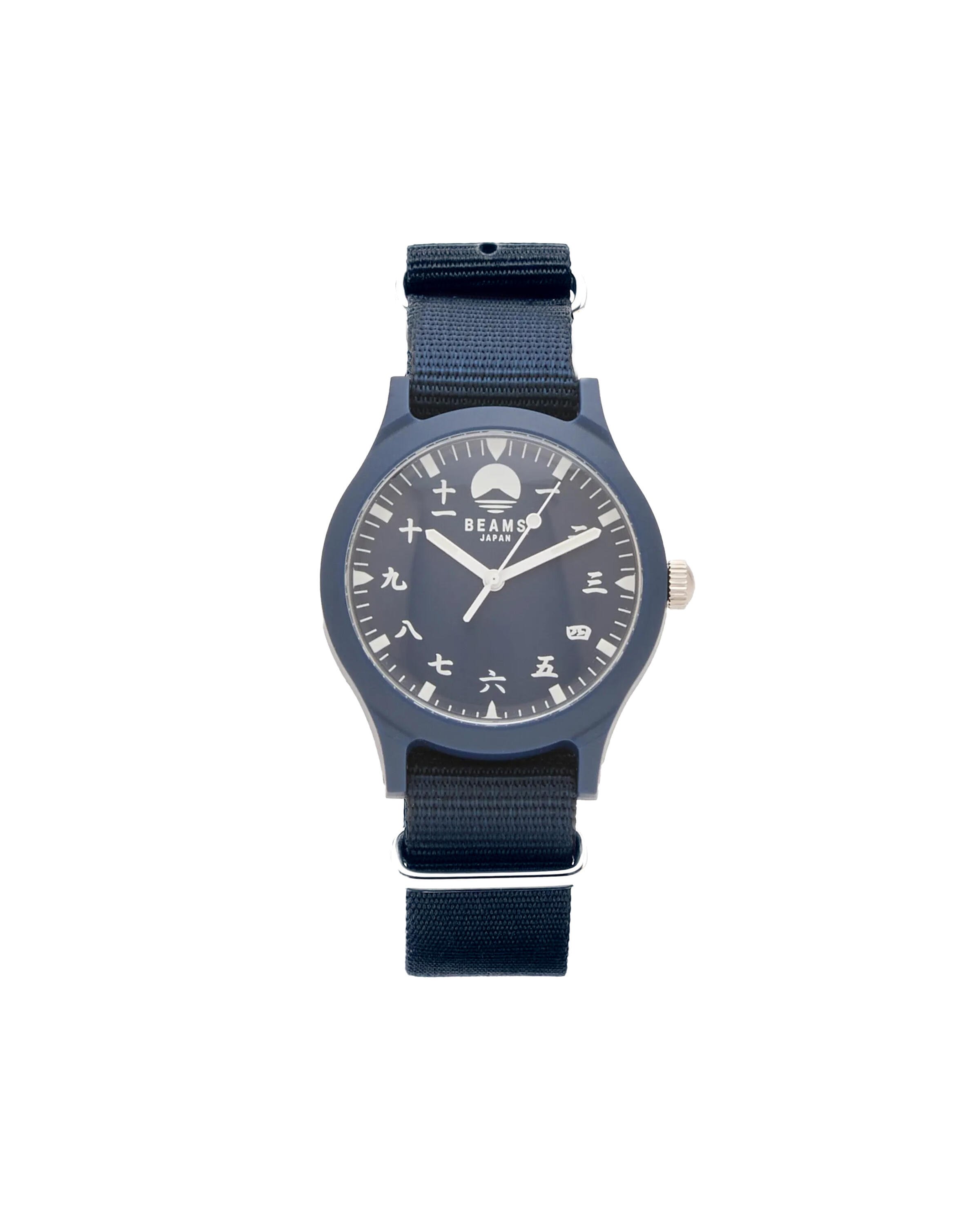 BEAMS Japan KANJI NUMBER WRIST WATCH (NAVY)