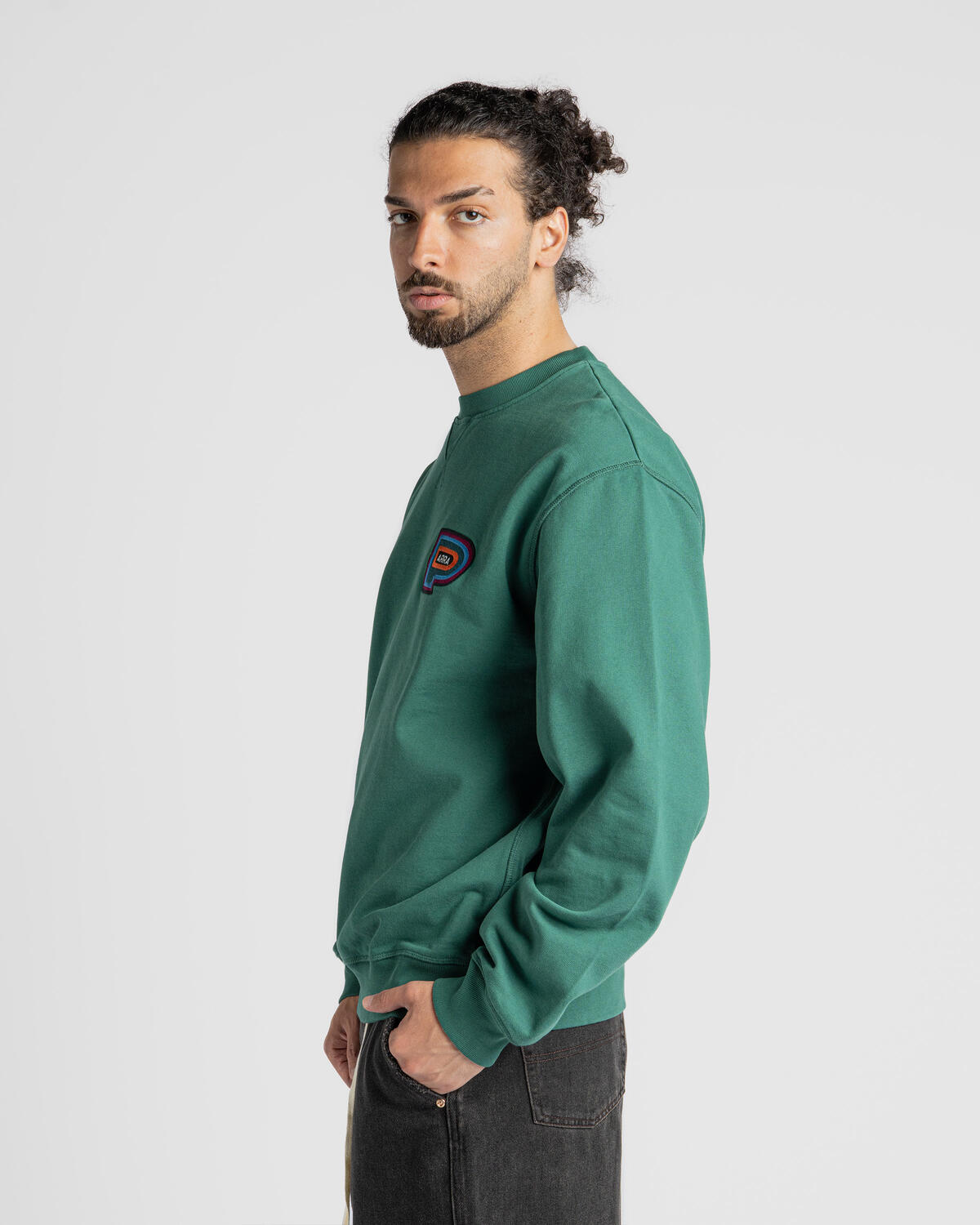 by Parra Repeat pea crew neck sweatshirt - Image 5