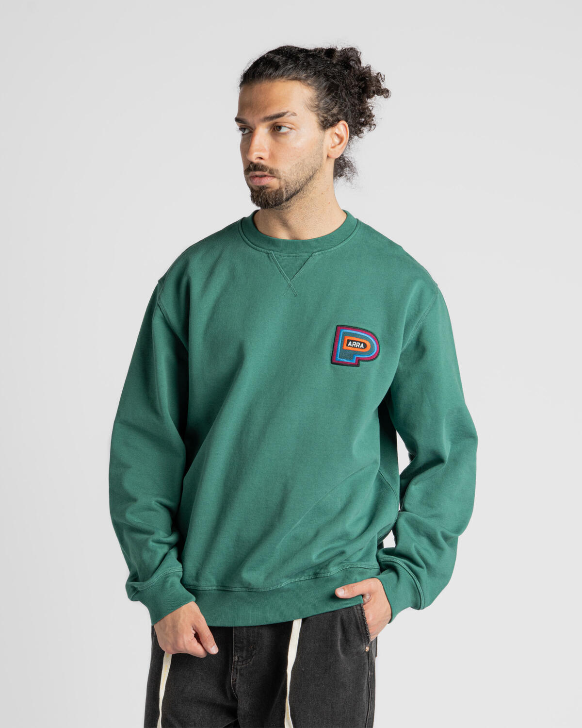 by Parra Repeat pea crew neck sweatshirt - Image 4