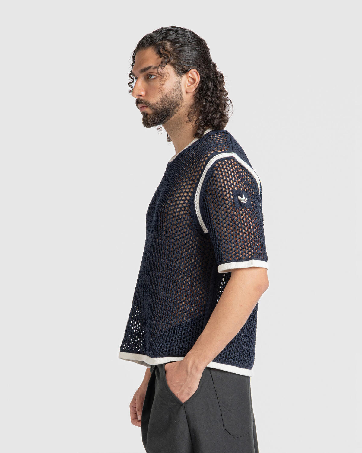 Adidas x Wales Bonner Knit T-Shirt Night Navy (Women's) - Image 15