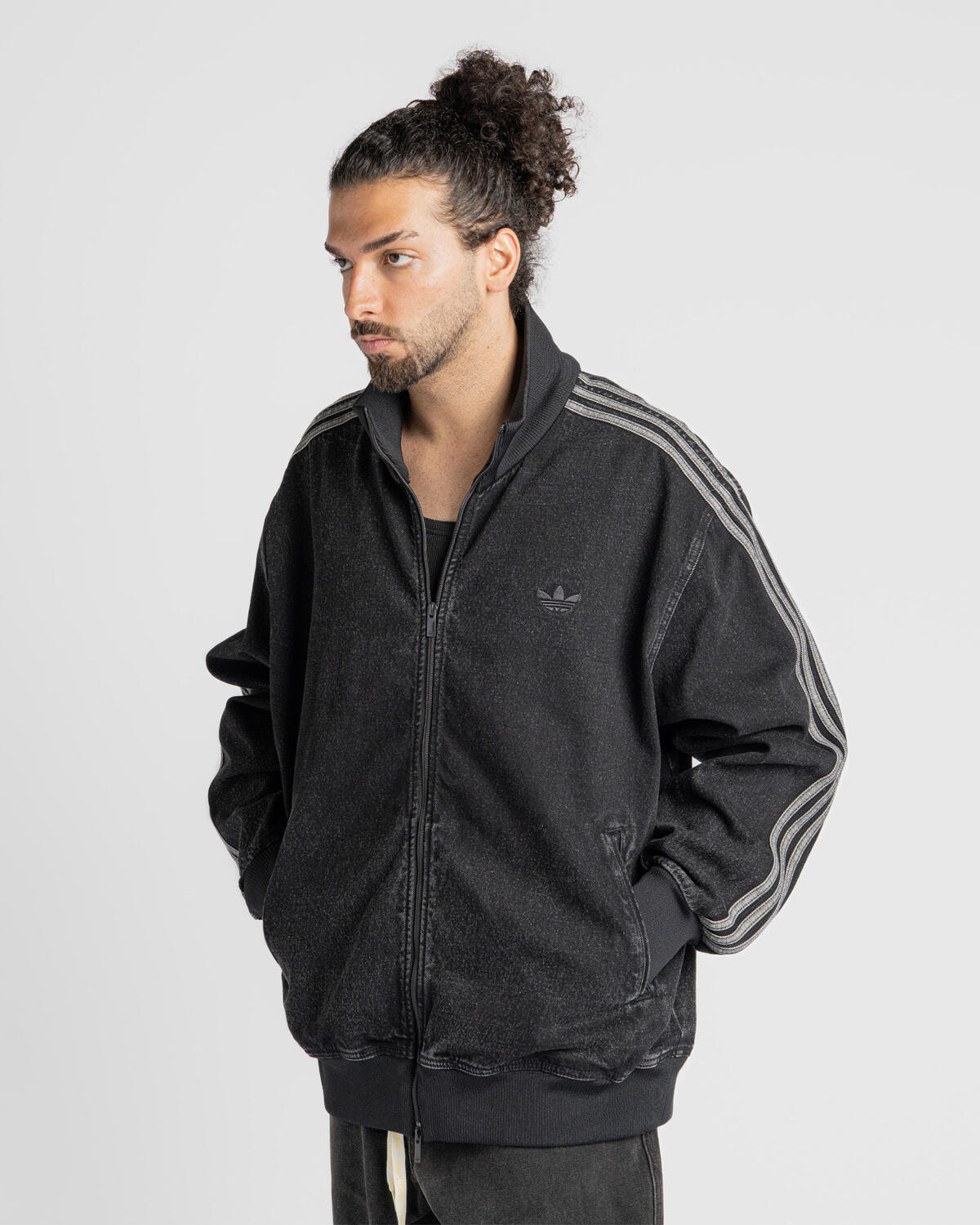 Adidas Adicolor Denim Firebird Track Jacket True Black - Image 11