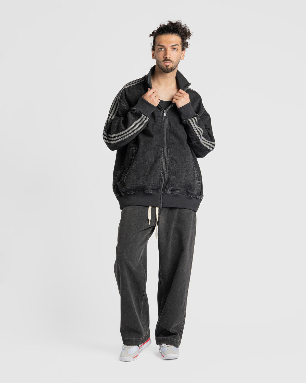 Adidas Adicolor Denim Firebird Track Jacket True Black - Image 10