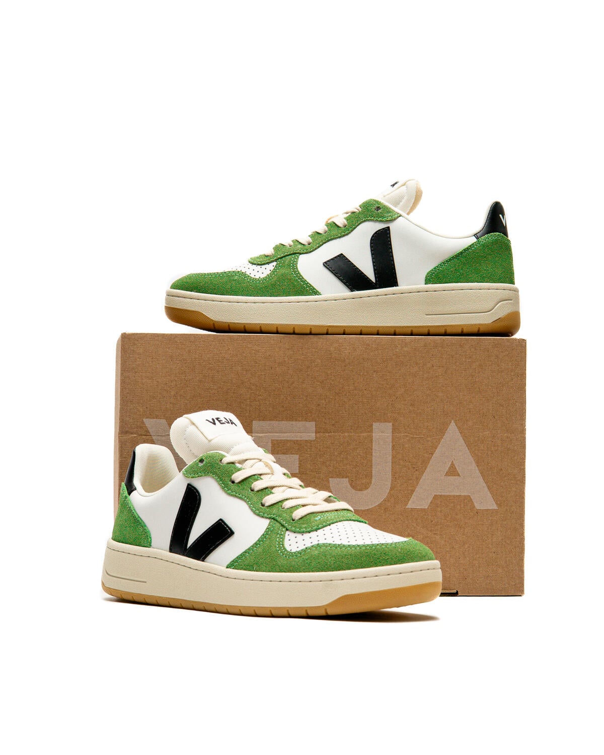 Men's VEJA V-10 Prime 'White and Kiwi' - VI0220866B - Image 11
