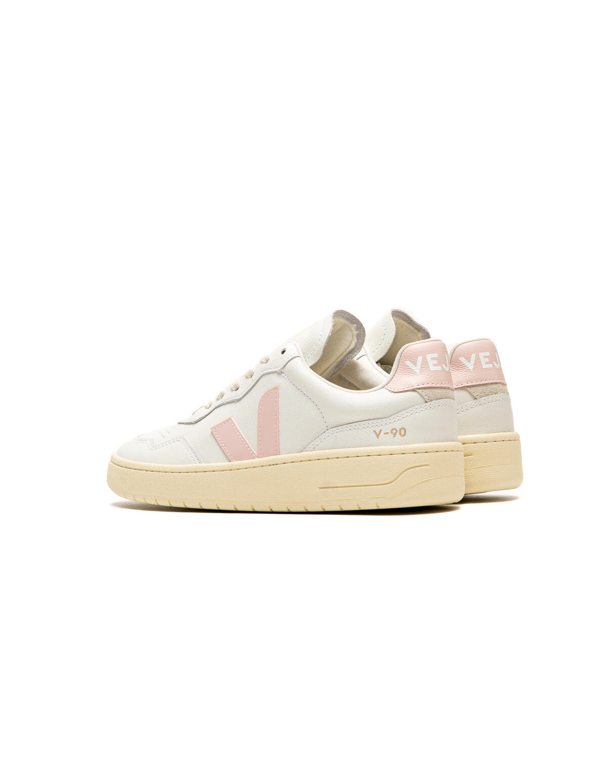 Veja Womens V-90 Leather White Petale - Image 4