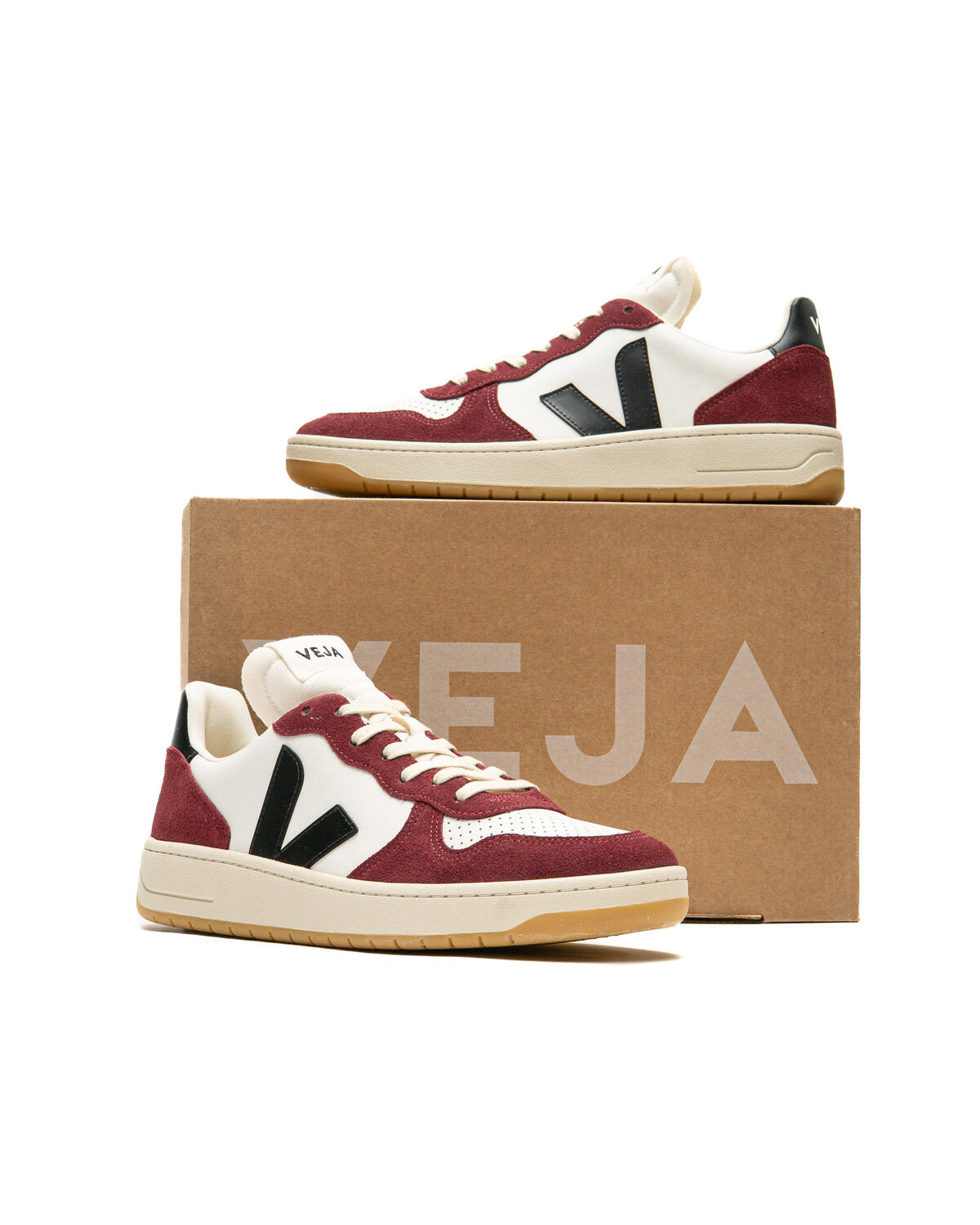 Veja V-10 Leather Sneakers - Image 6