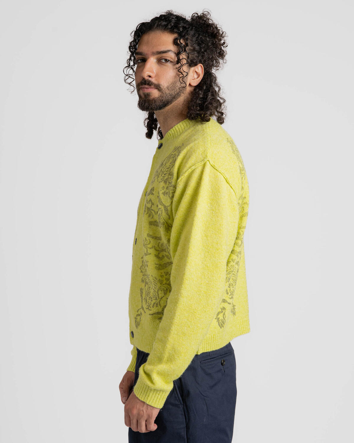 PUMA Aries Print Cardigan 'Lime Sheen' - Image 7