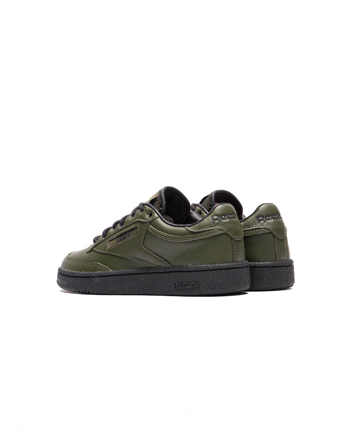 Reebok x OBEY Club C 85 (Oliv / Schwarz) - Image 4