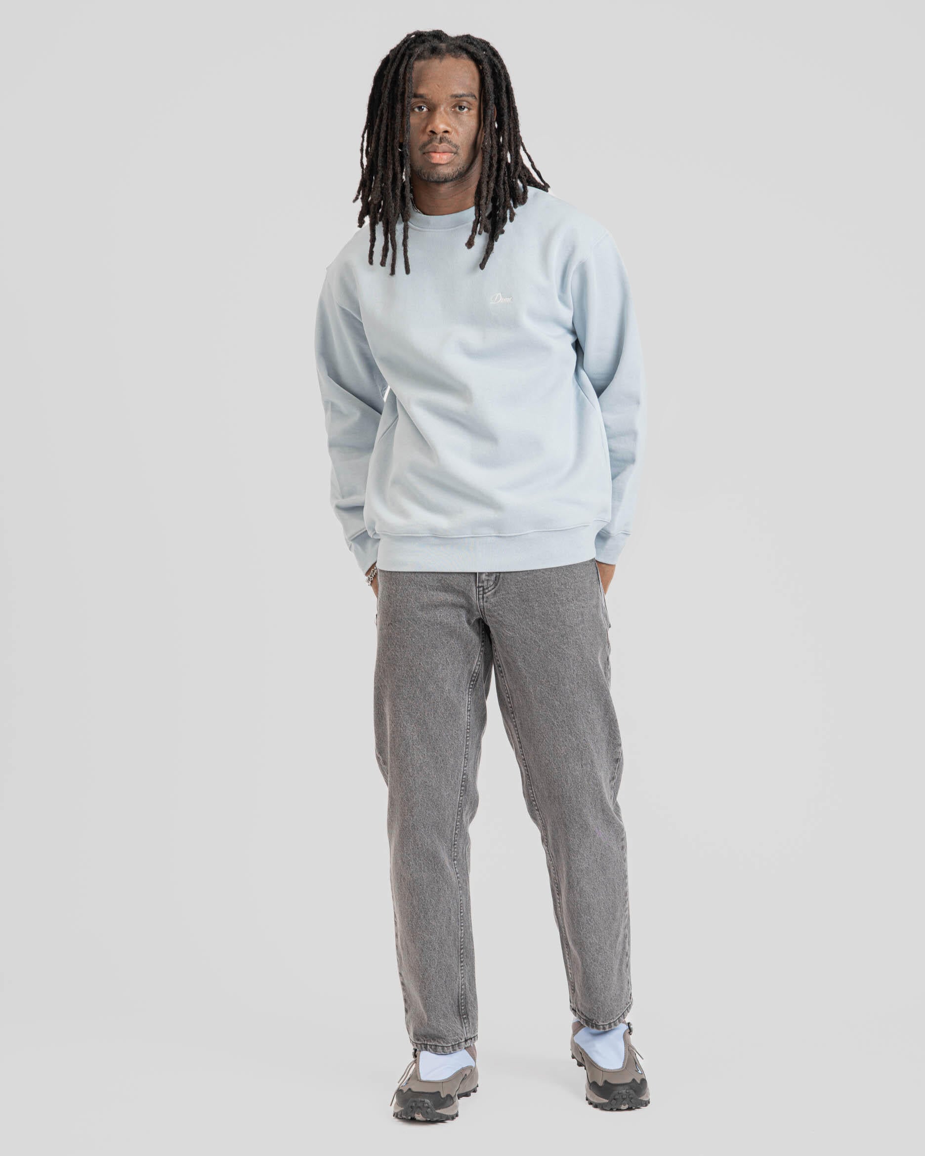 Dime Cursive Small Logo Crewneck | DIMESU2538BLU | AFEW STORE