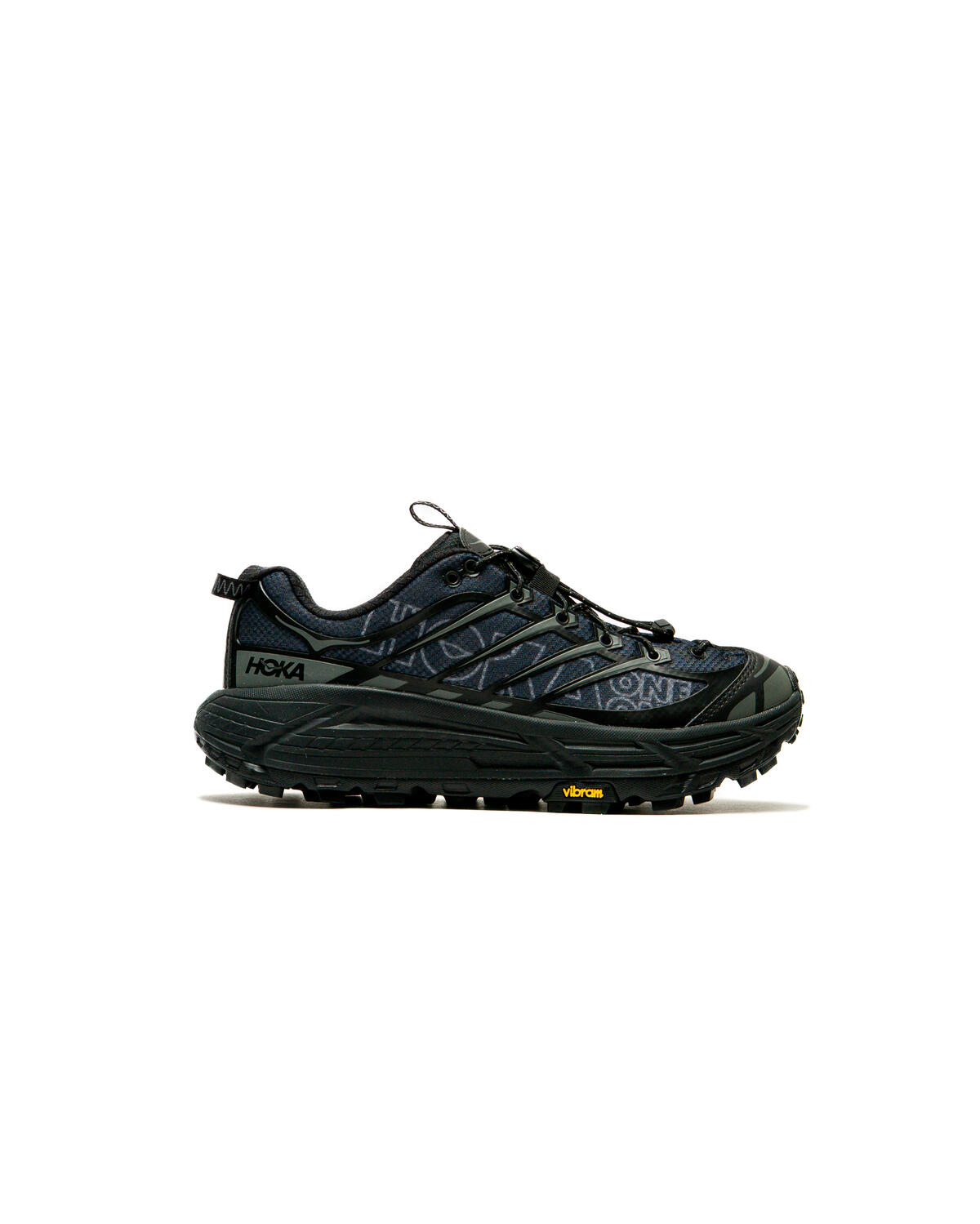 HOKA Mafate Three2 Wordmark Sneaker in Black/Outer Orbit - Image 5