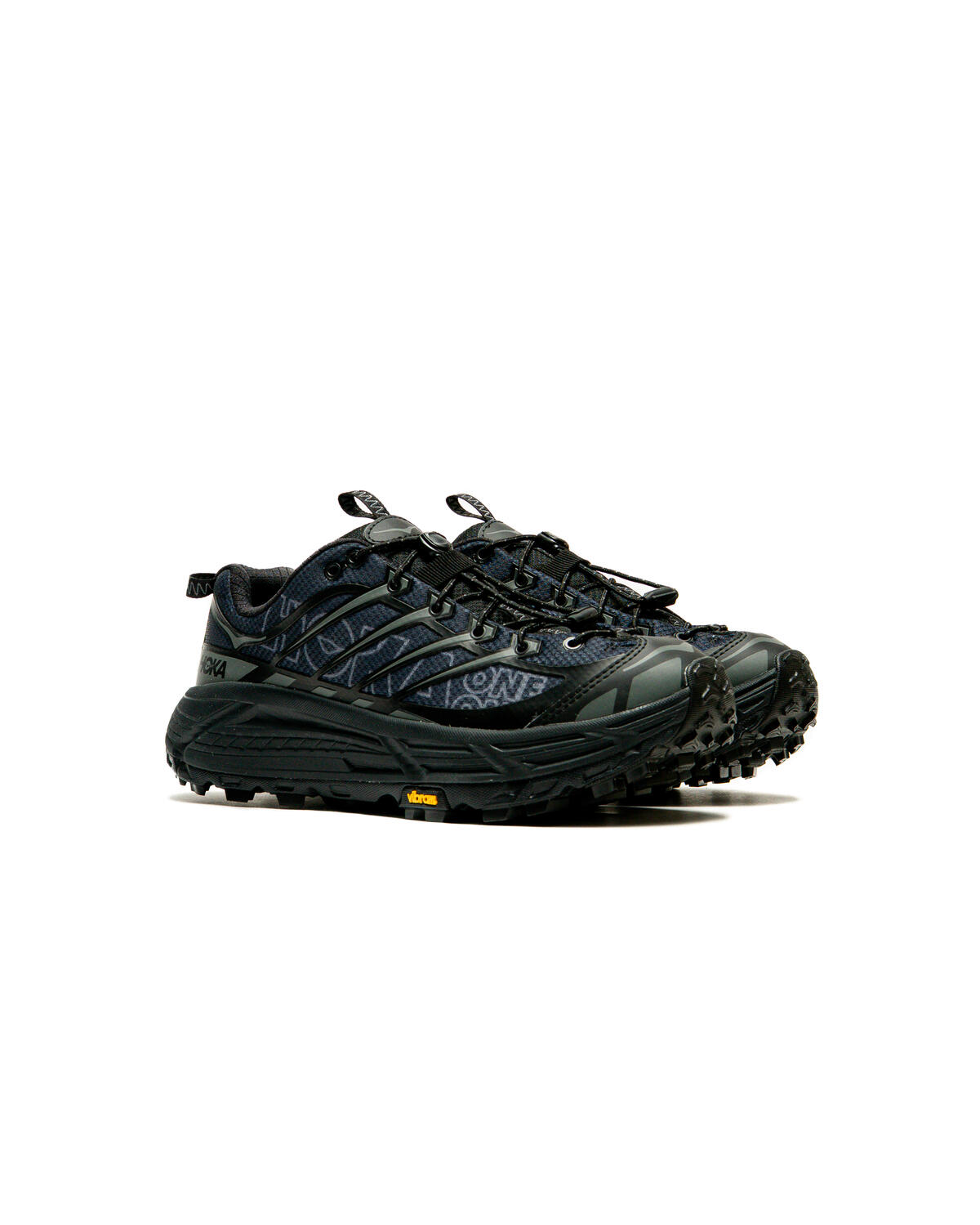 HOKA Mafate Three2 Wordmark Sneaker in Black/Outer Orbit - Image 6