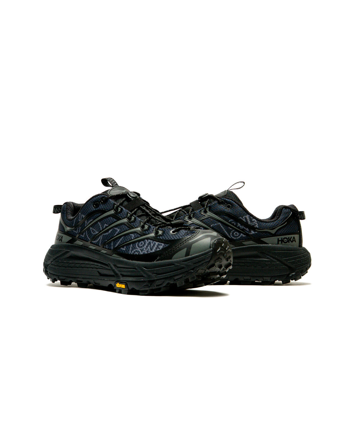 HOKA Mafate Three2 Wordmark Sneaker in Black/Outer Orbit - Image 8