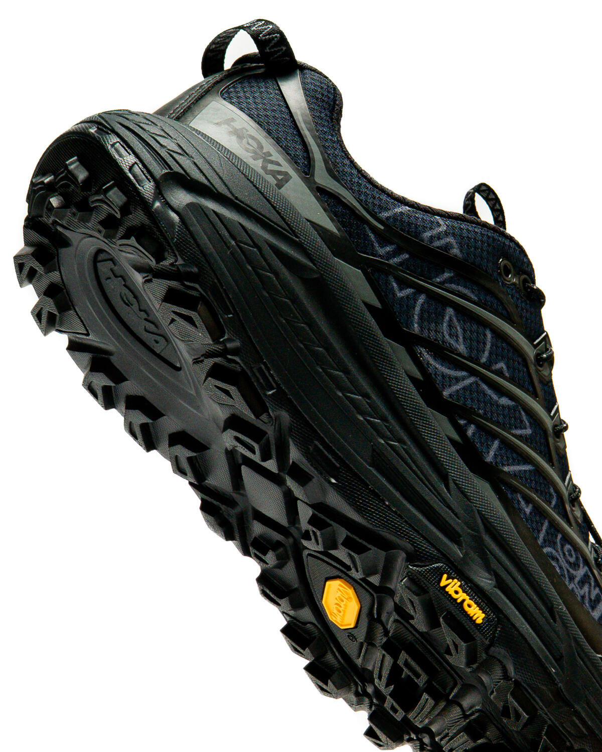 HOKA Mafate Three2 Wordmark Sneaker in Black/Outer Orbit - Image 10