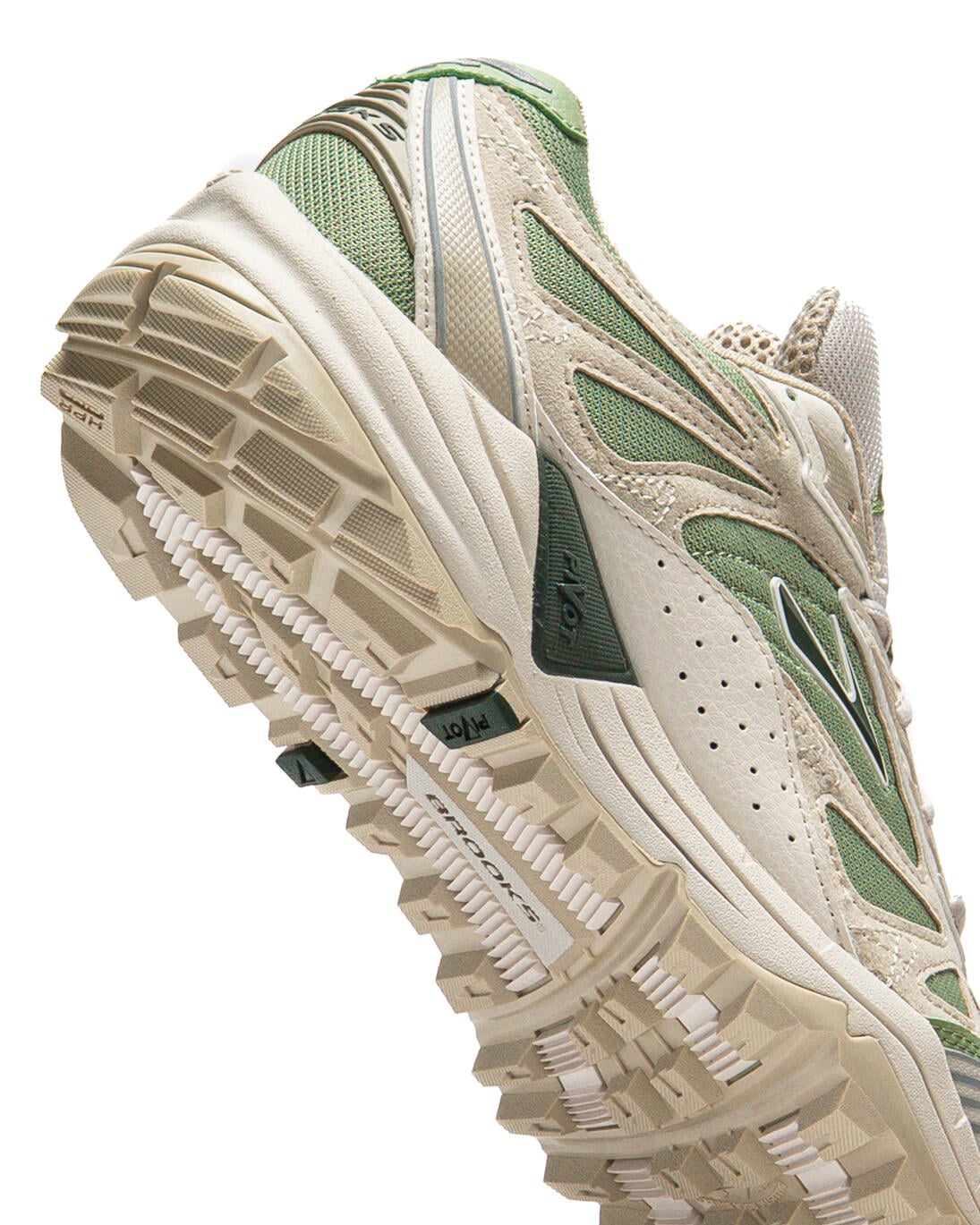 BROOKS CASCADIA 1 SNEAKER Green, Gray & Moonbeam Men’s Size 6 / Women’s 7.5 Unisex Cascadia 1 | Brooks Running main image 4