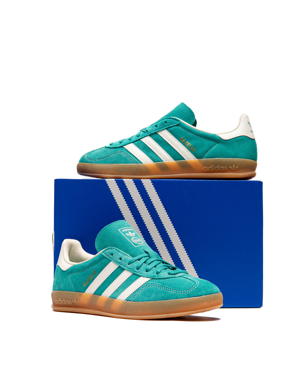 NEW ADIDAS ORIGINALS Gazelle Indoor JQ8391 Men\'s 13 Teal/ White NEW RELEASE adidas Gazelle Indoor  main image 4