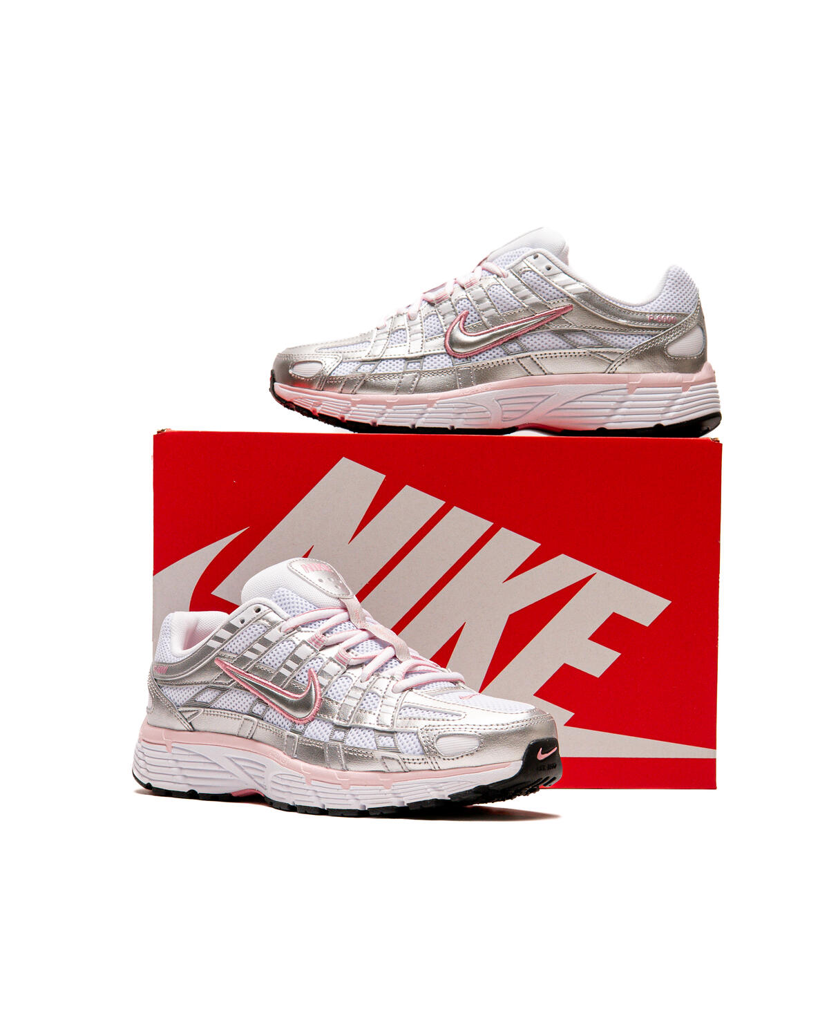Nike P-6000 White/Elemental Pink/Black/Metallic Silver (Women's) - Image 34