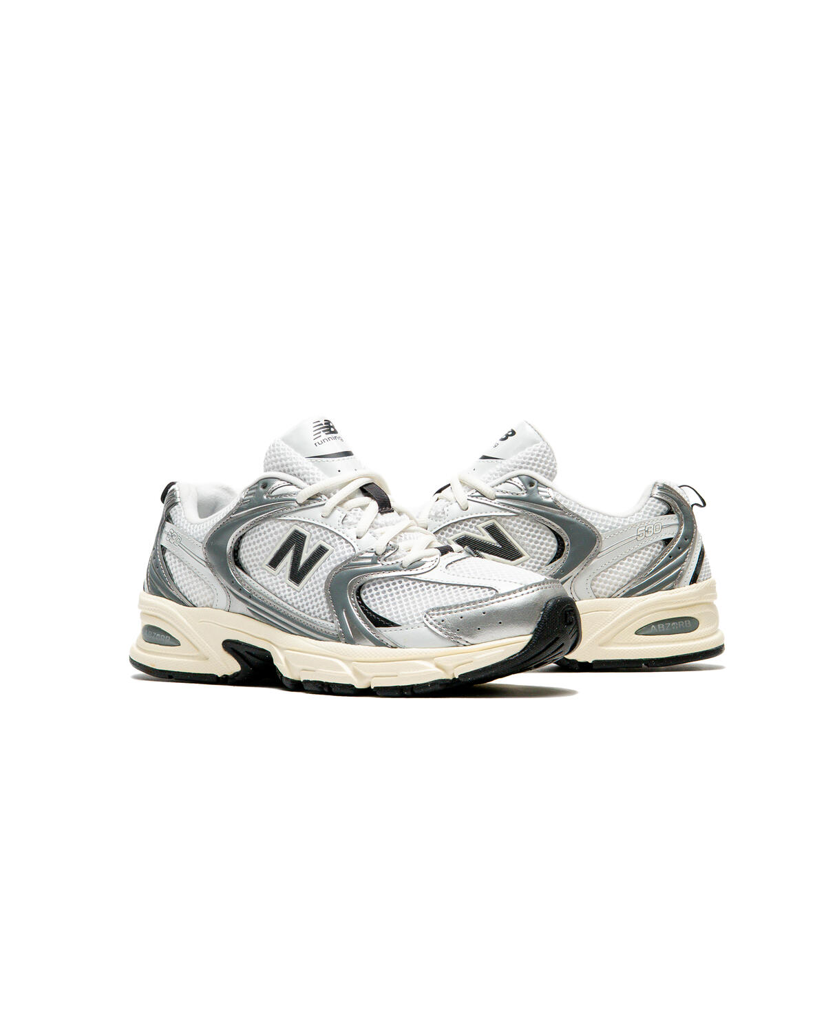 New Balance 530 Silver Metallic Black Cement (Women's) - Image 37