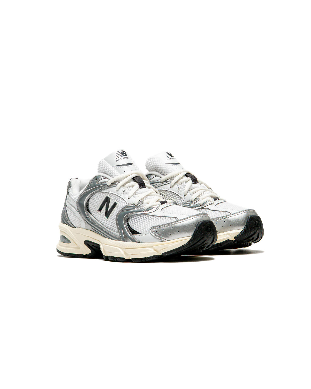 New Balance 530 Silver Metallic Black Cement (Women's) - Image 35