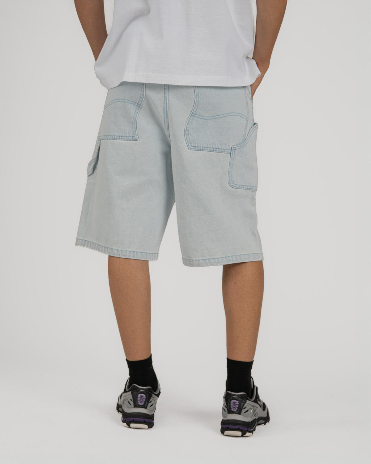Dime Classic Denim Shorts - Faded Blue - Image 7