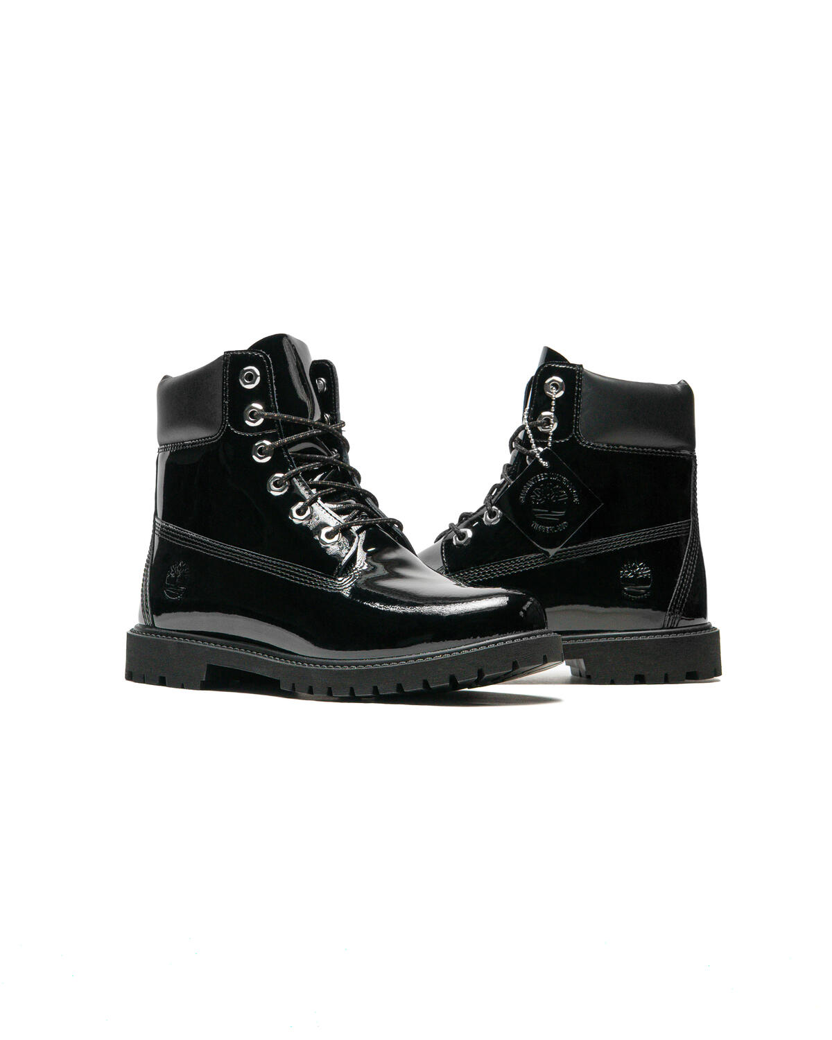 Timberland Premium 6 Inch Lace Up Waterproof "Black Patent Leather" (Women's) - Image 15