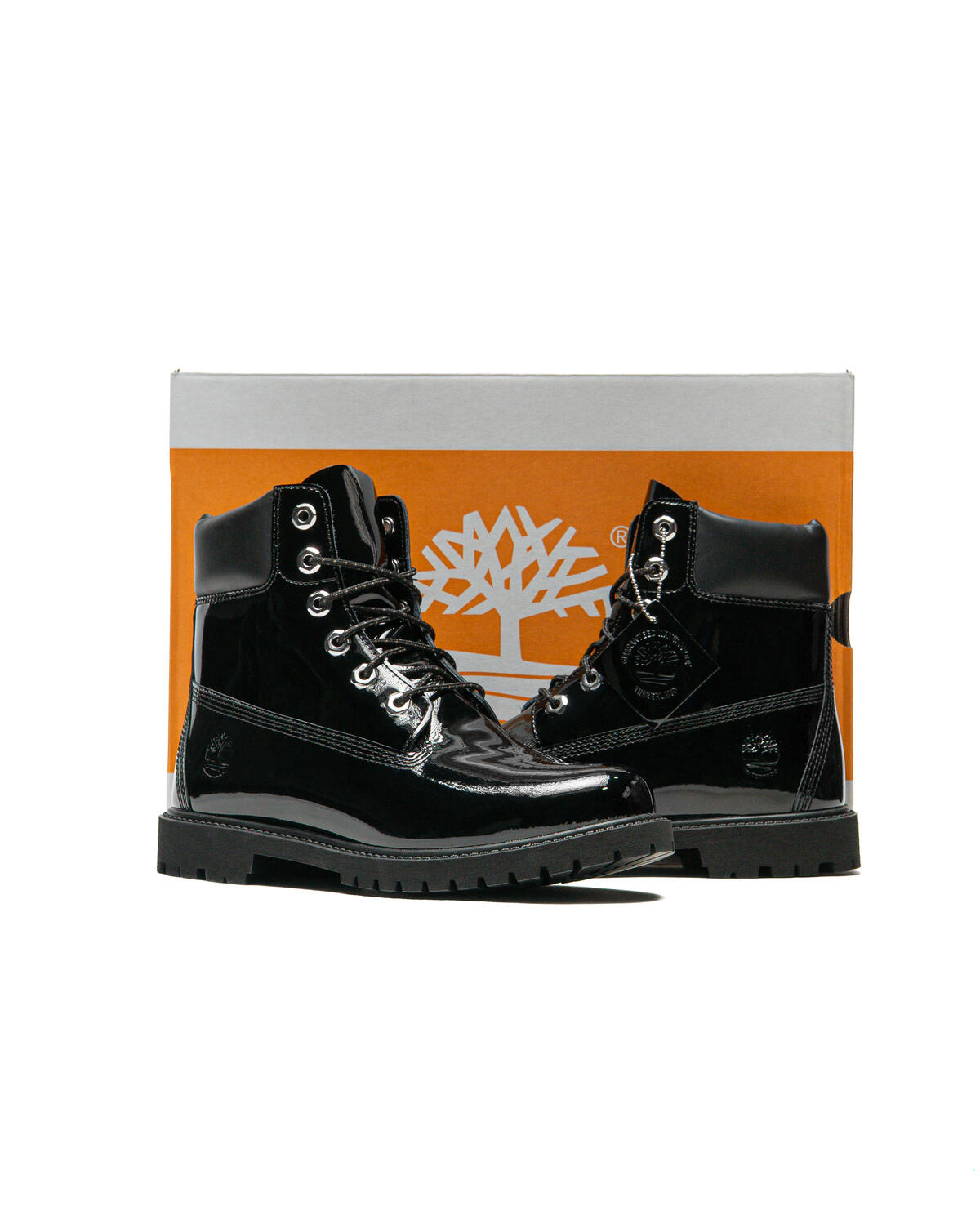 Timberland Premium 6 Inch Lace Up Waterproof "Black Patent Leather" (Women's) - Image 16