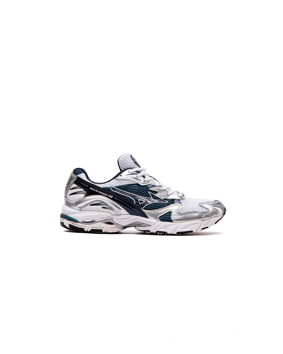 Mizuno Wave Rider 10 White / Baritone Blue / Deep Teal - Image 17