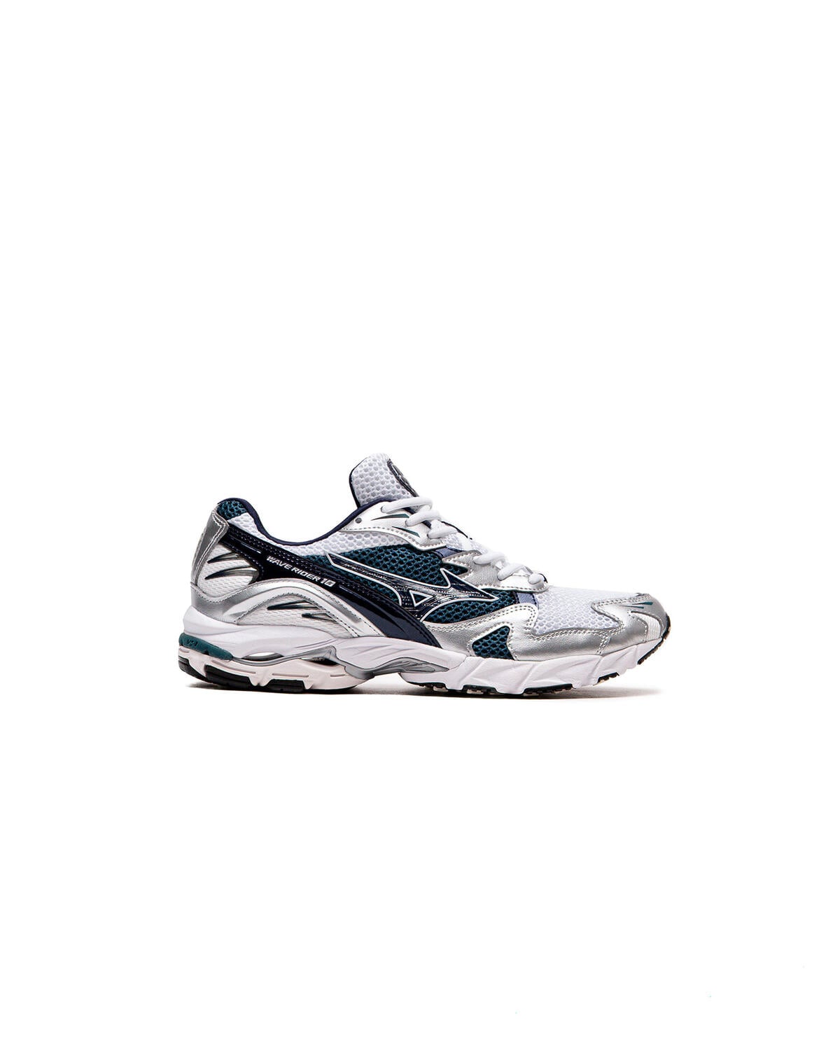 Mizuno Wave Rider 10 White / Baritone Blue / Deep Teal