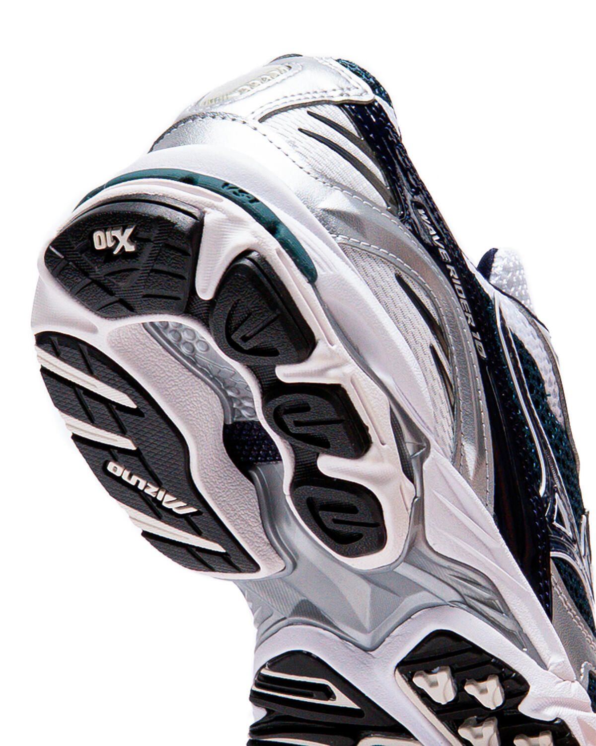 Mizuno Wave Rider 10 White / Baritone Blue / Deep Teal - Image 22