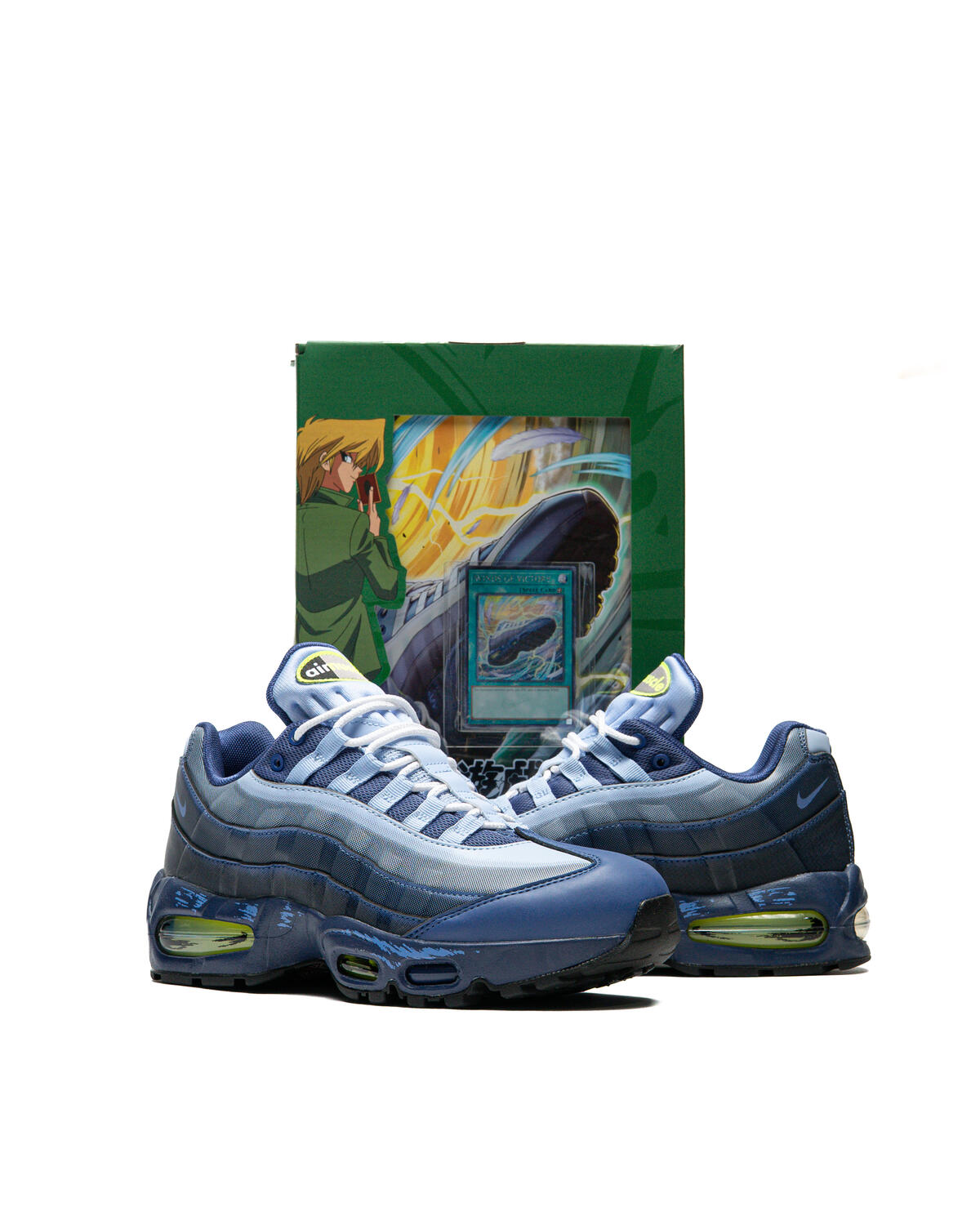 Nike Air Max 95 X  Yu-Gi-Oh! Psychic Blue Size 10 With Promo Card Ships ASAP!!! The Yu-Gi-Oh! x Nike Air Max 95 “White” and “Psychic Blue  main image 4