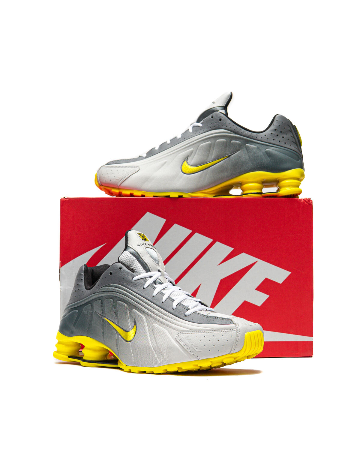 Nike Shox R4 SE Vast Grey / Bright Citron - Image 16