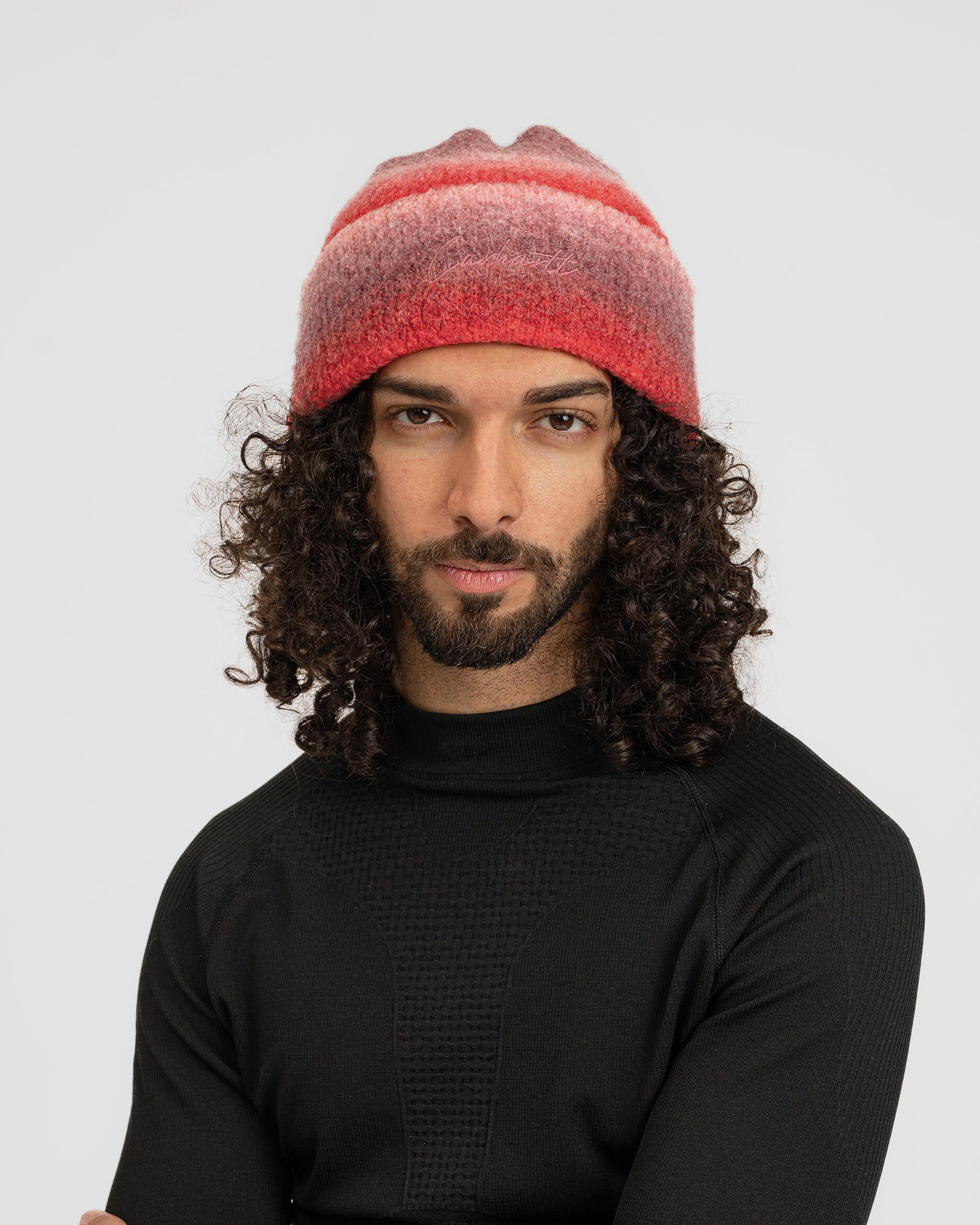 Carhartt Beanie Lingonberry Stripes Carhartt Striped Beanie | eBay main image 2