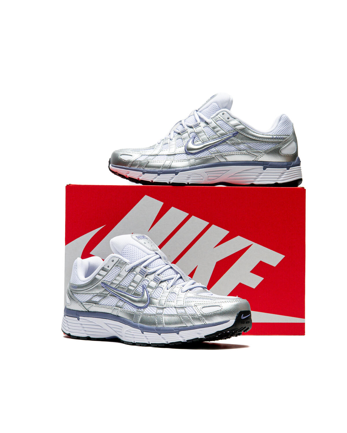 Nike P-6000 Women\'s Sz 12/Men 10.5 Metallic Silver/World Indigo BV1021 014 Nike P-6000 Metallic Silver World Indigo (Women main image 4