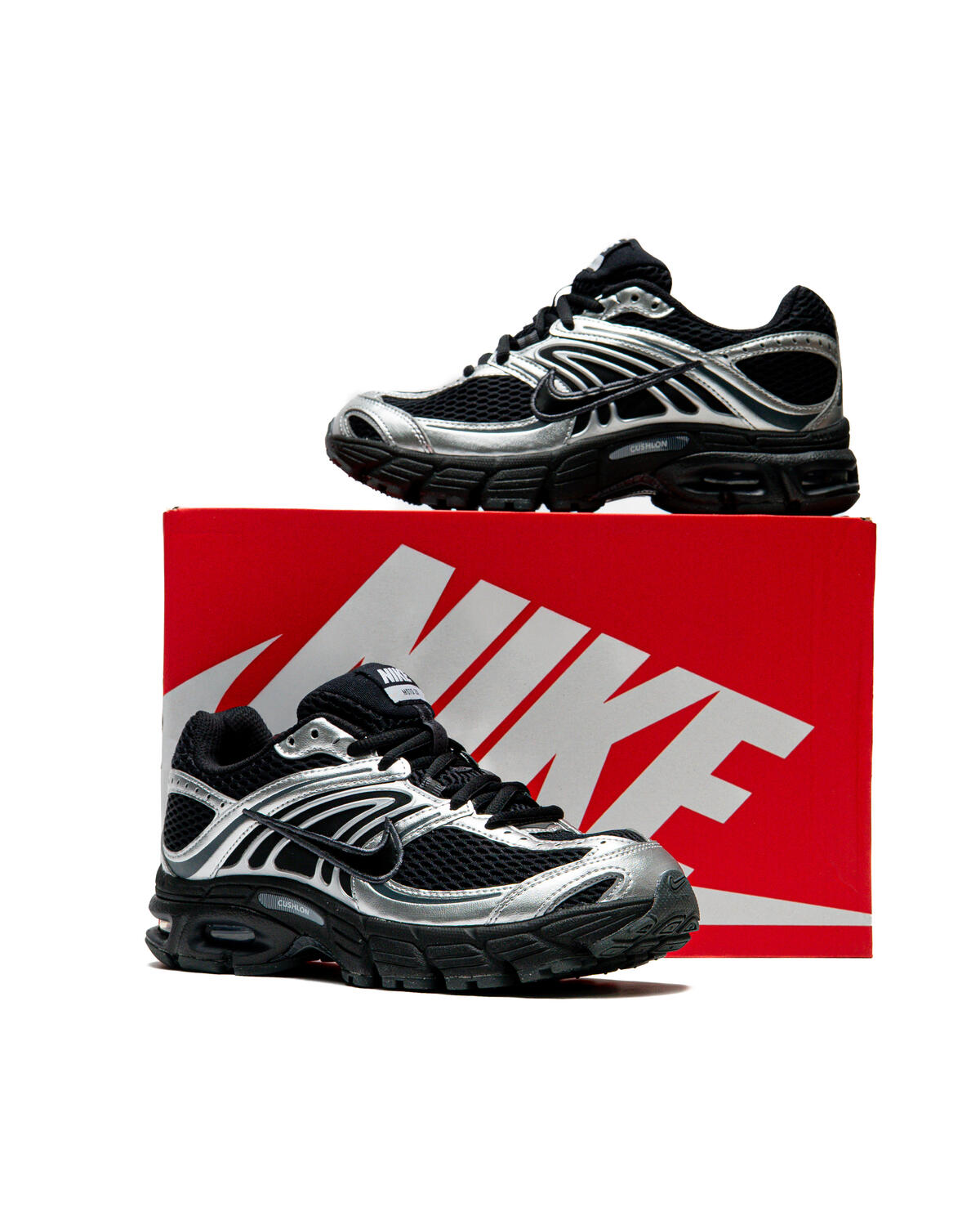 Nike Air Max Moto Womens Running Shoes Black / Silver - Image 38