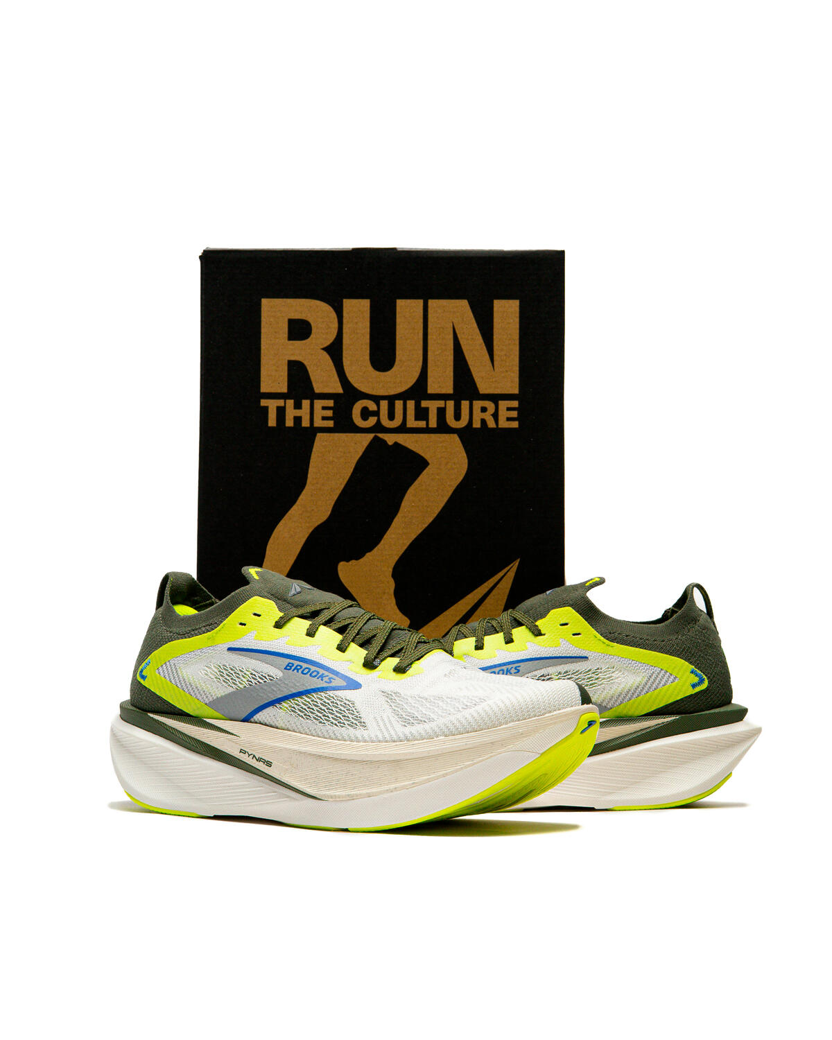 PYNRS X BROOKS HYPERION MAX 3 - BLANC / ACID LIME / BLUE - Image 20