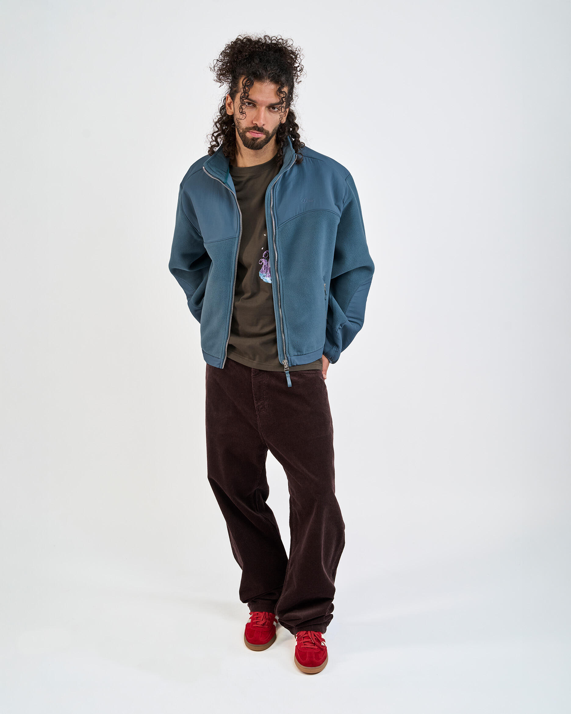 Dime Heavyweight Fleece Jacket | DIMEFA2572BLU | AFEW STORE